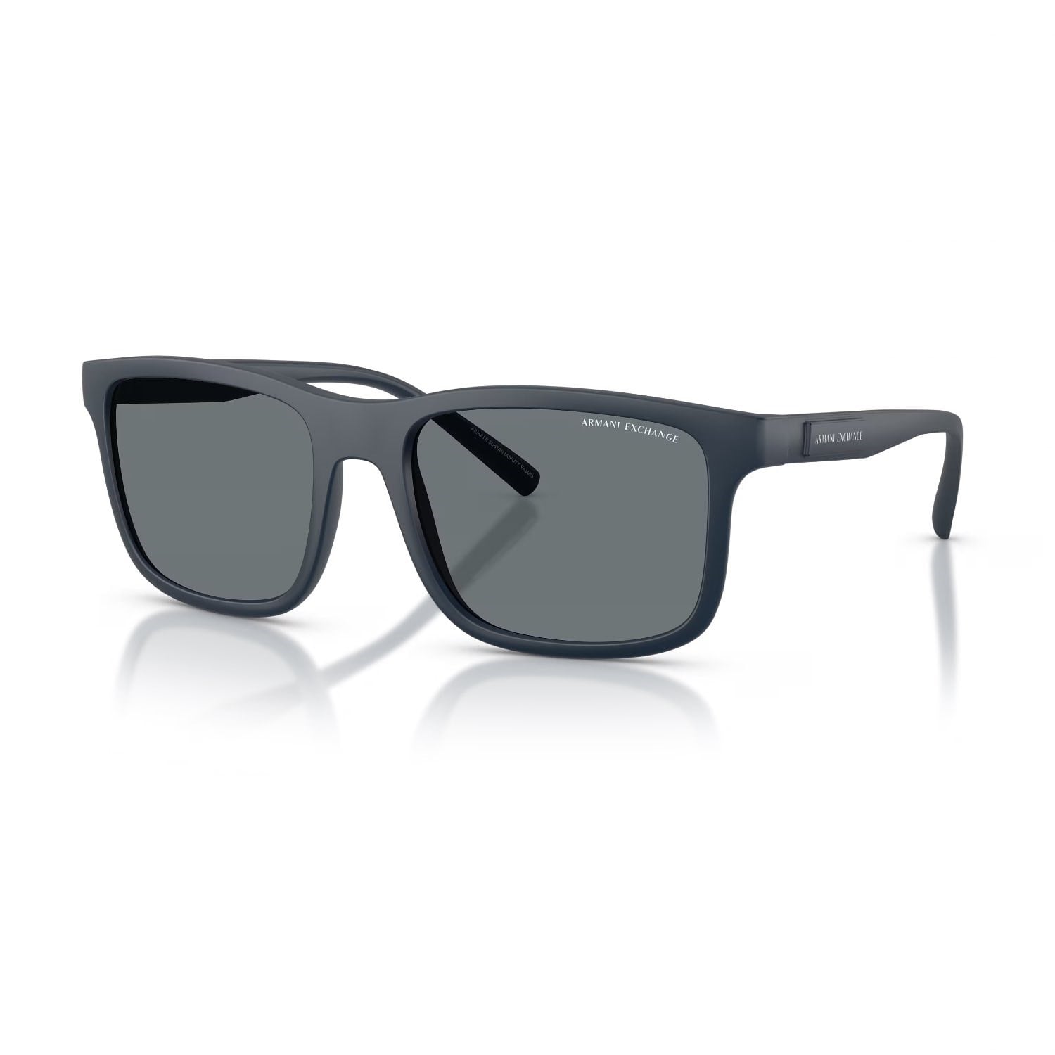 Armani Exchange AEX 4145S 839980 57 Erkek Dikdörtgen Mavi Kemik Güneş Gözlüğü