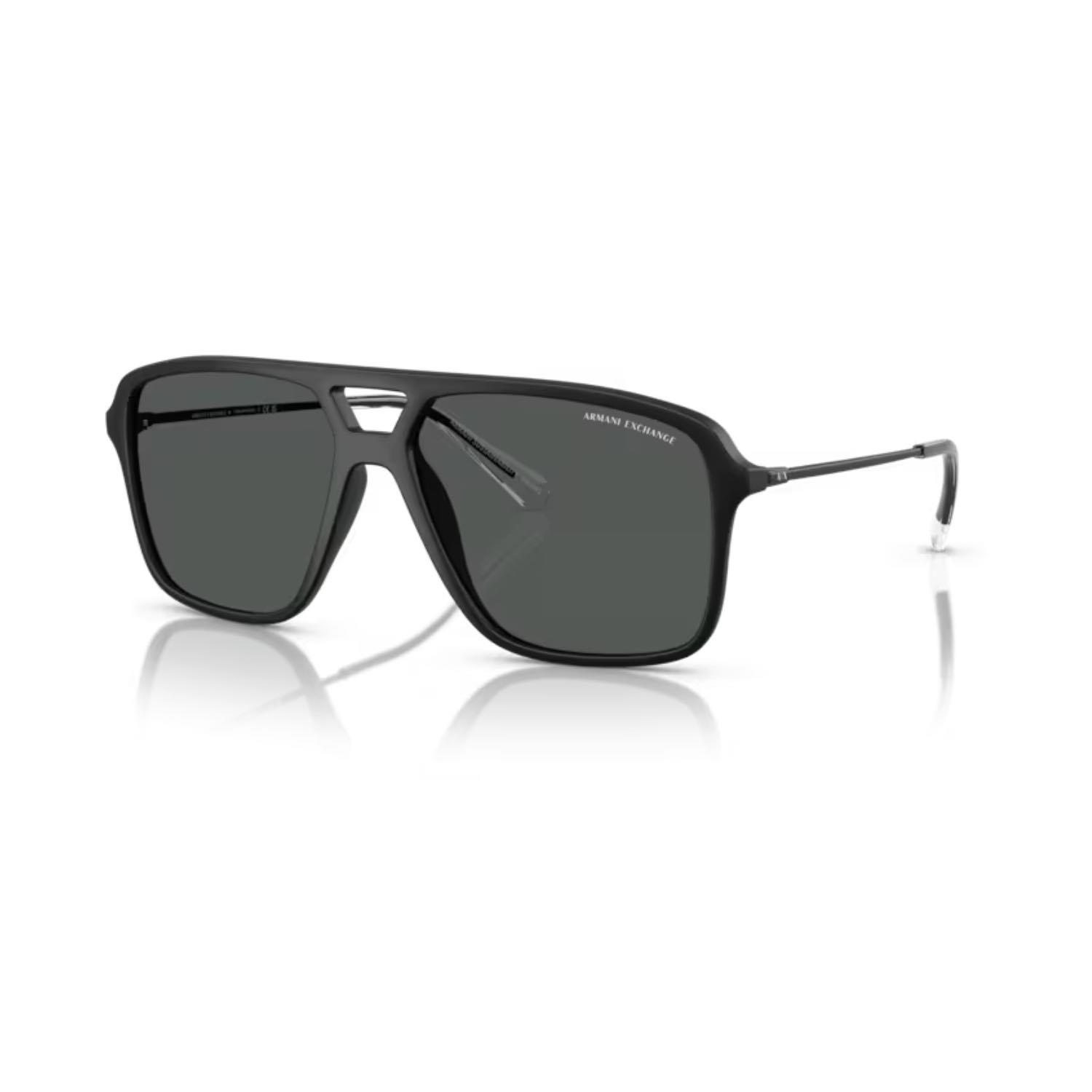 Armani Exchange AEX 4150SU 805887 59 Erkek Pilot Siyah Kemik Güneş Gözlüğü