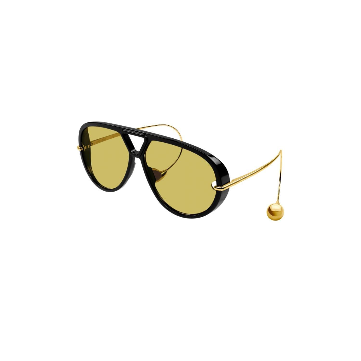 Bottega Veneta BV 1273S 003 63 Kadın Pilot Siyah Kemik Güneş Gözlüğü