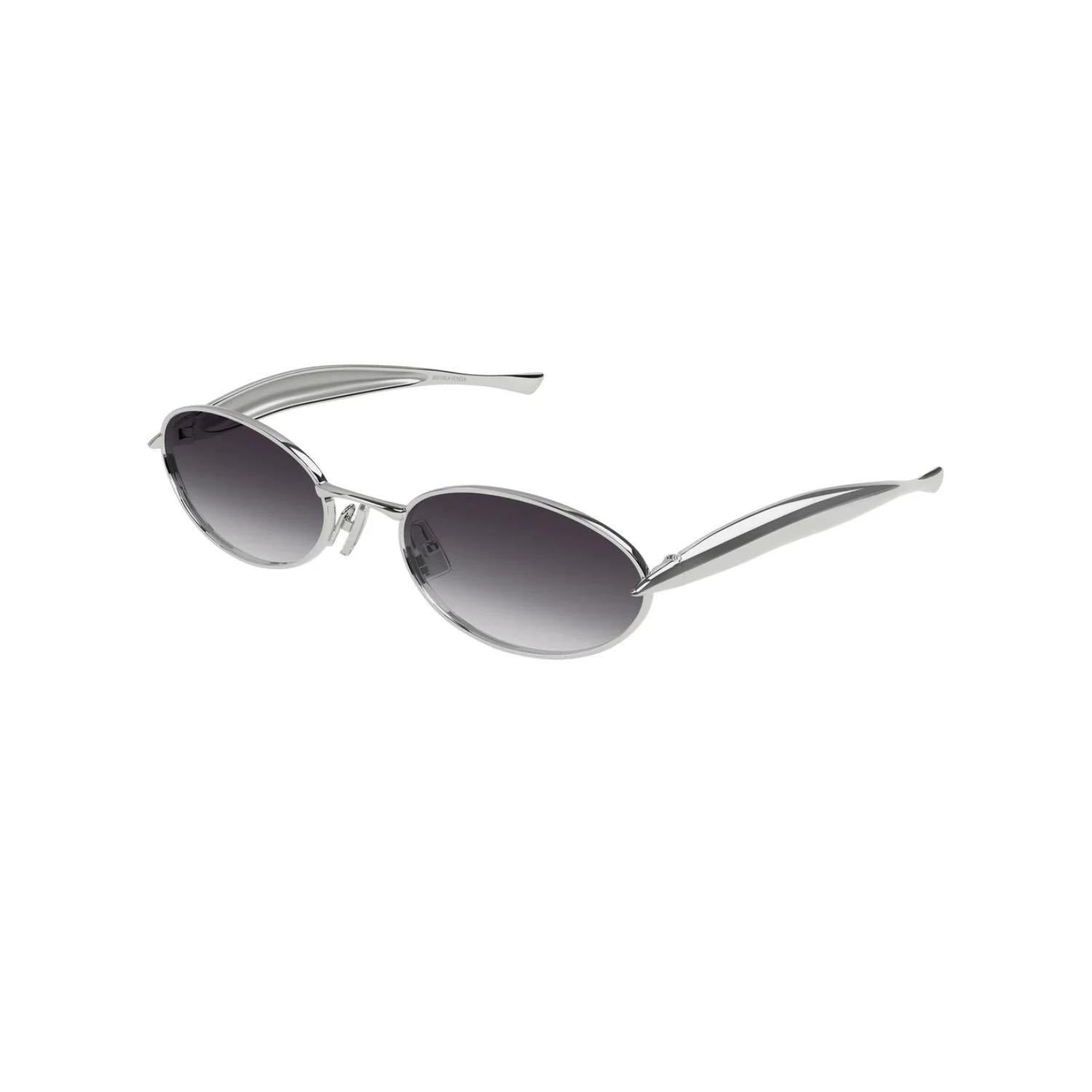 Bottega Veneta BV 1386S 003 57 Kadın Oval Gri Metal Güneş Gözlüğü