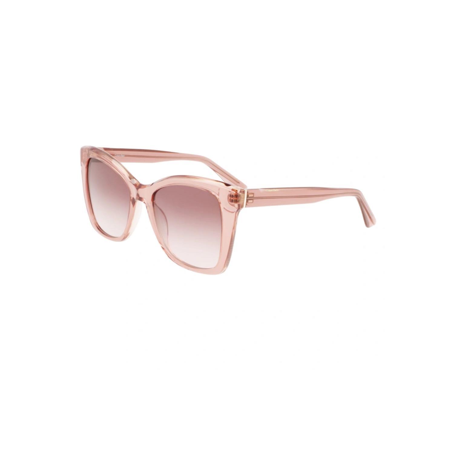Calvin Klein CK 22530S 601 53 Kadın Kelebek Şeffaf Kahverengi Kemik Güneş Gözlüğü