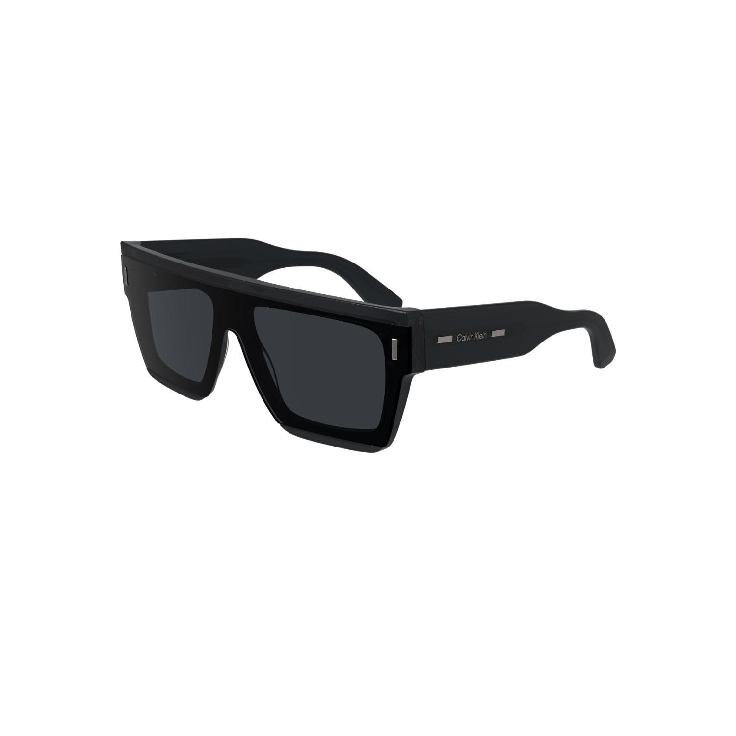 Calvin Klein CK 24502S 059 55 Unisex Kare Siyah Şeffaf Kemik Güneş Gözlüğü