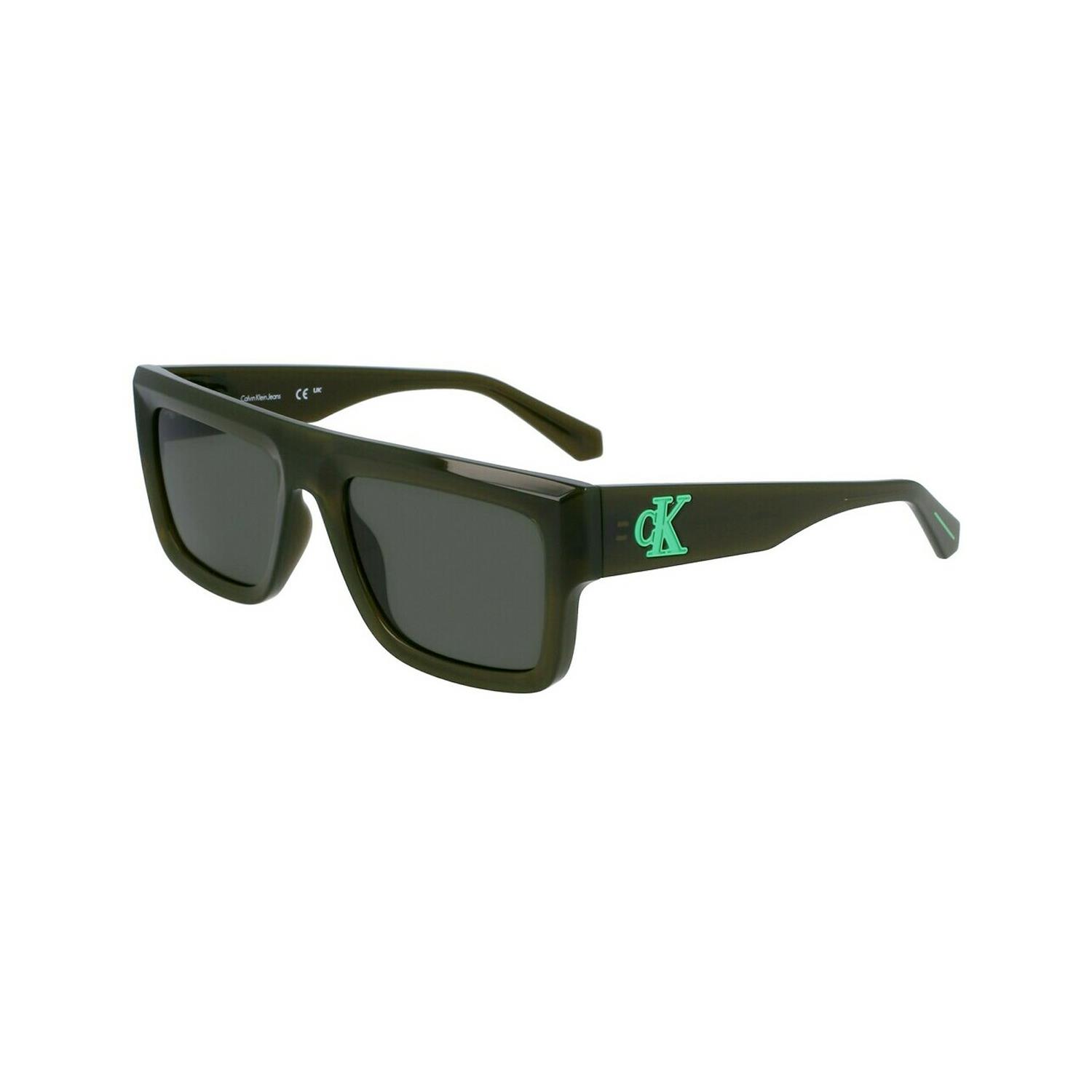 Calvin Klein CKJ 23642S 306 54 Unisex Dikdörtgen Koyu Yeşil Kemik Güneş Gözlüğü