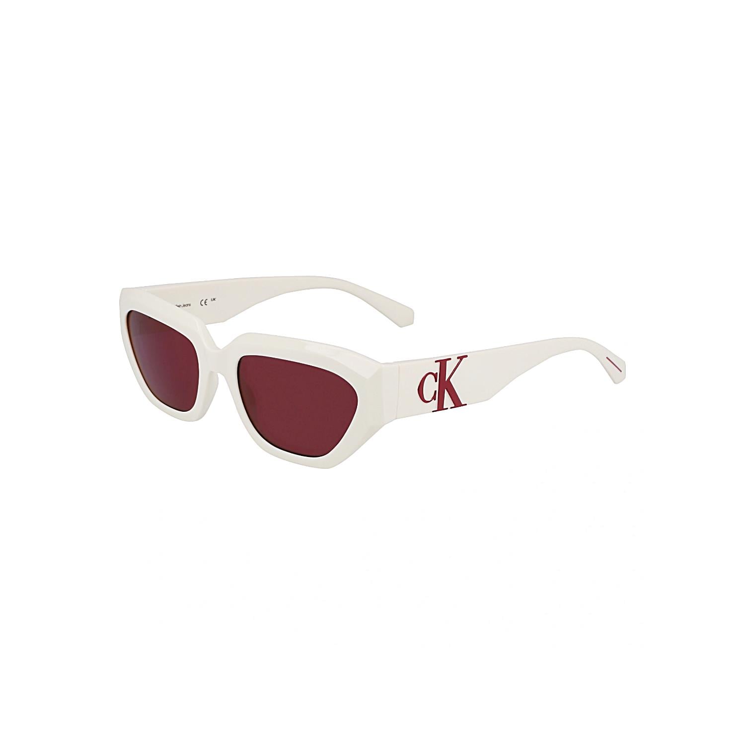 Calvin Klein CKJ 23652S 100 54 Kadın Cat Eye Beyaz Kemik Güneş Gözlüğü