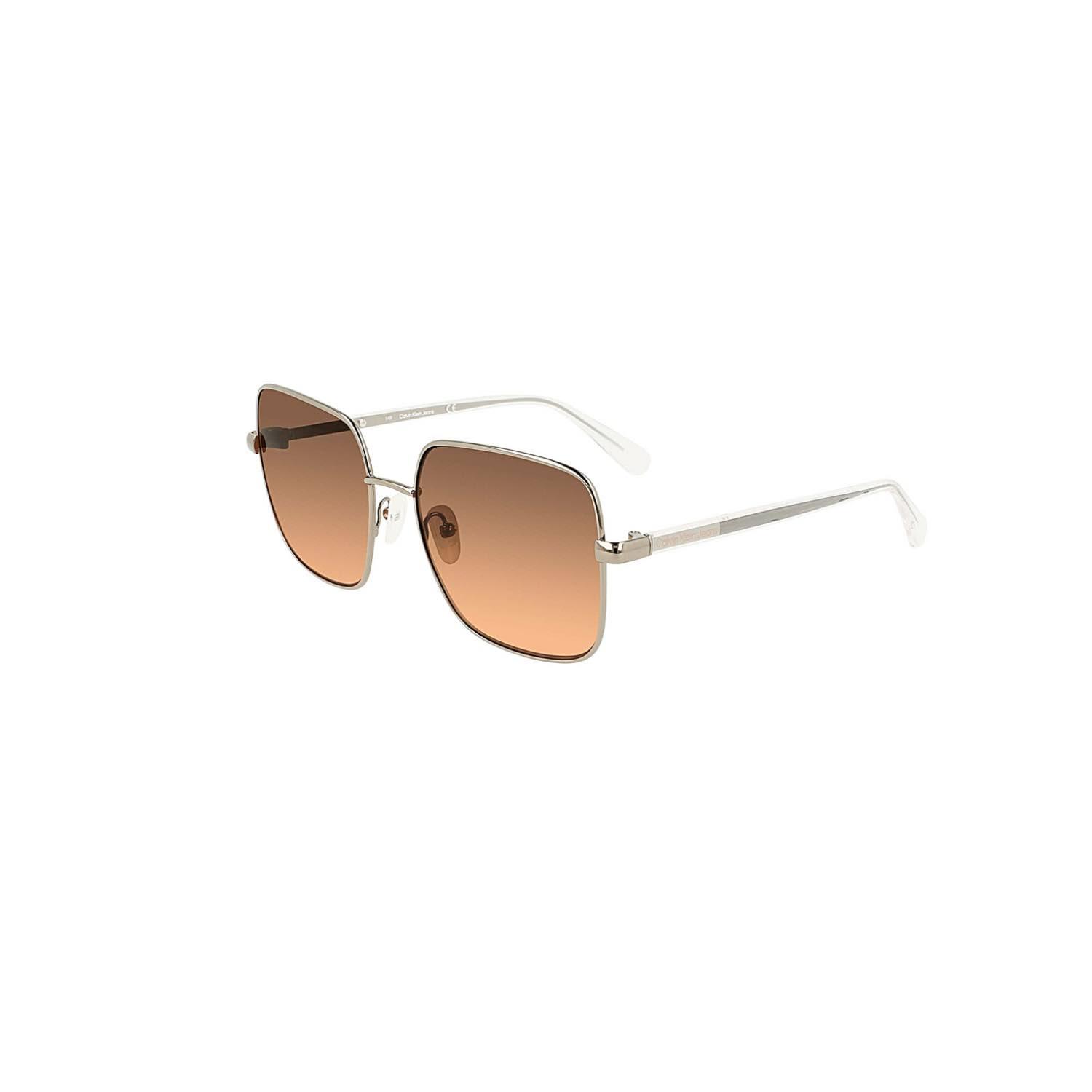 Calvin Klein Jeans CKJ 21220S 016 57 Kadın Kare Turuncu Metal Güneş Gözlüğü