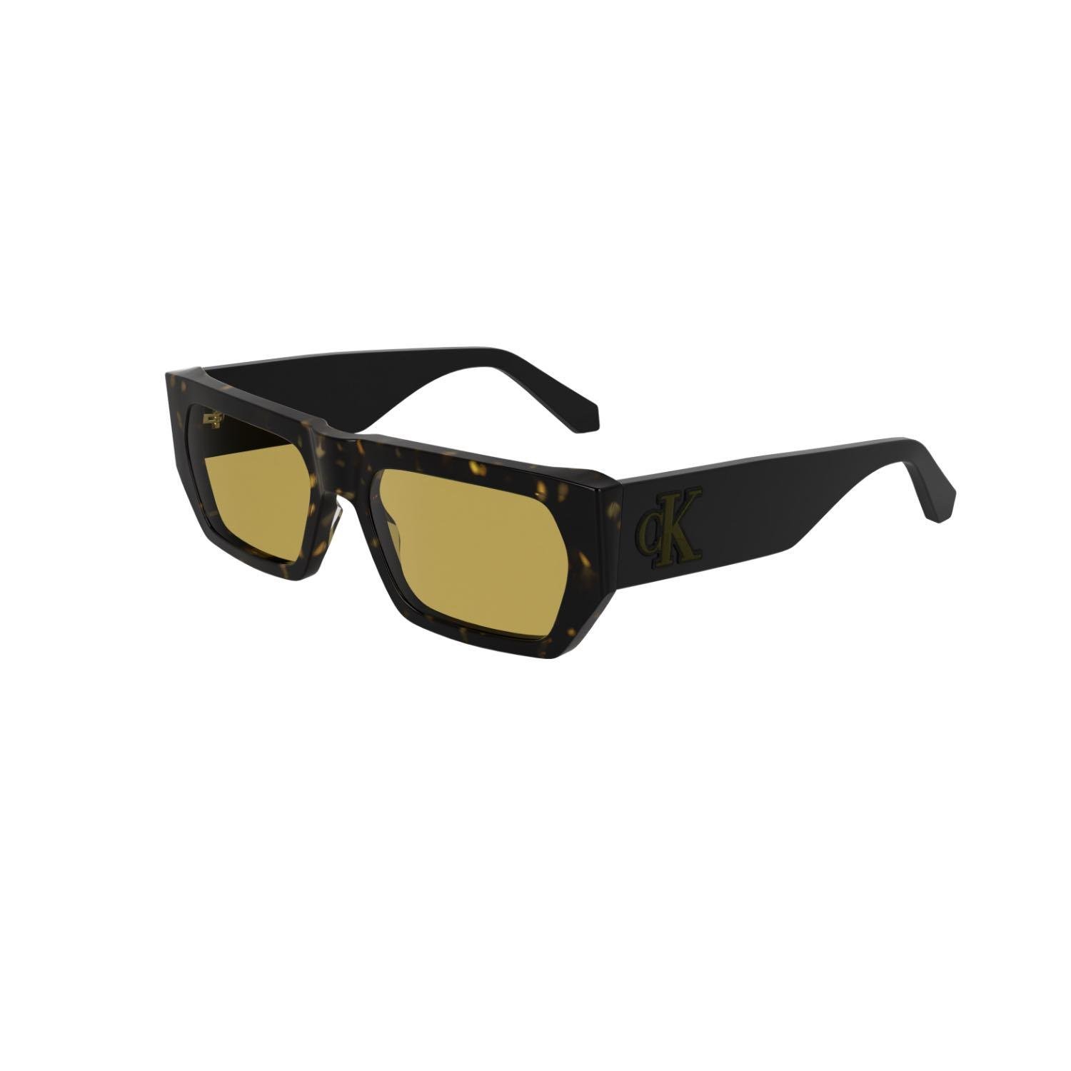 Calvin Klein Jeans CKJ 24625S 242 55 Unisex Dikdörtgen Kırçıllı Kahverengi Kemik Güneş Gözlüğü