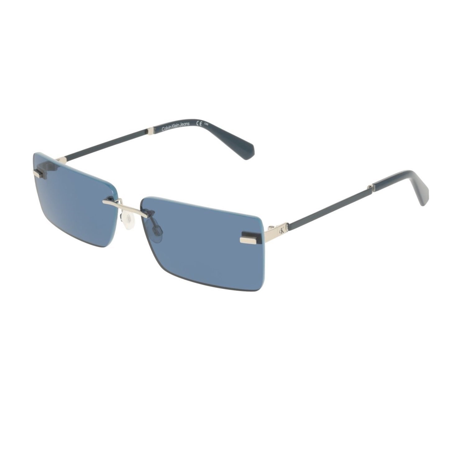 Calvin Klein Jeans CKJ 25206S 044 61 Unisex Dikdörtgen Gümüş Metal Güneş Gözlüğü