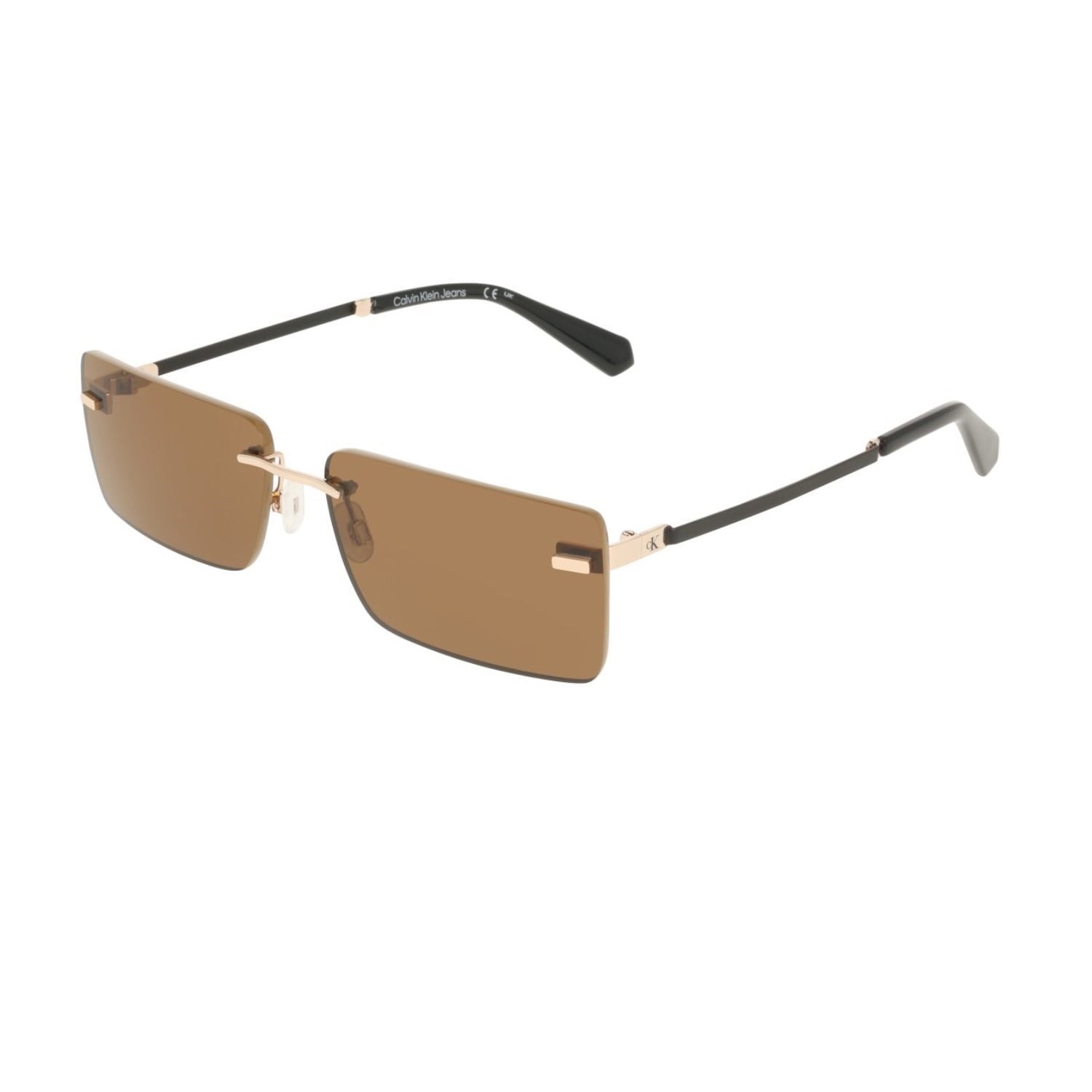 Calvin Klein Jeans CKJ 25206S 719 61 Unisex Dikdörtgen Gold Metal Güneş Gözlüğü