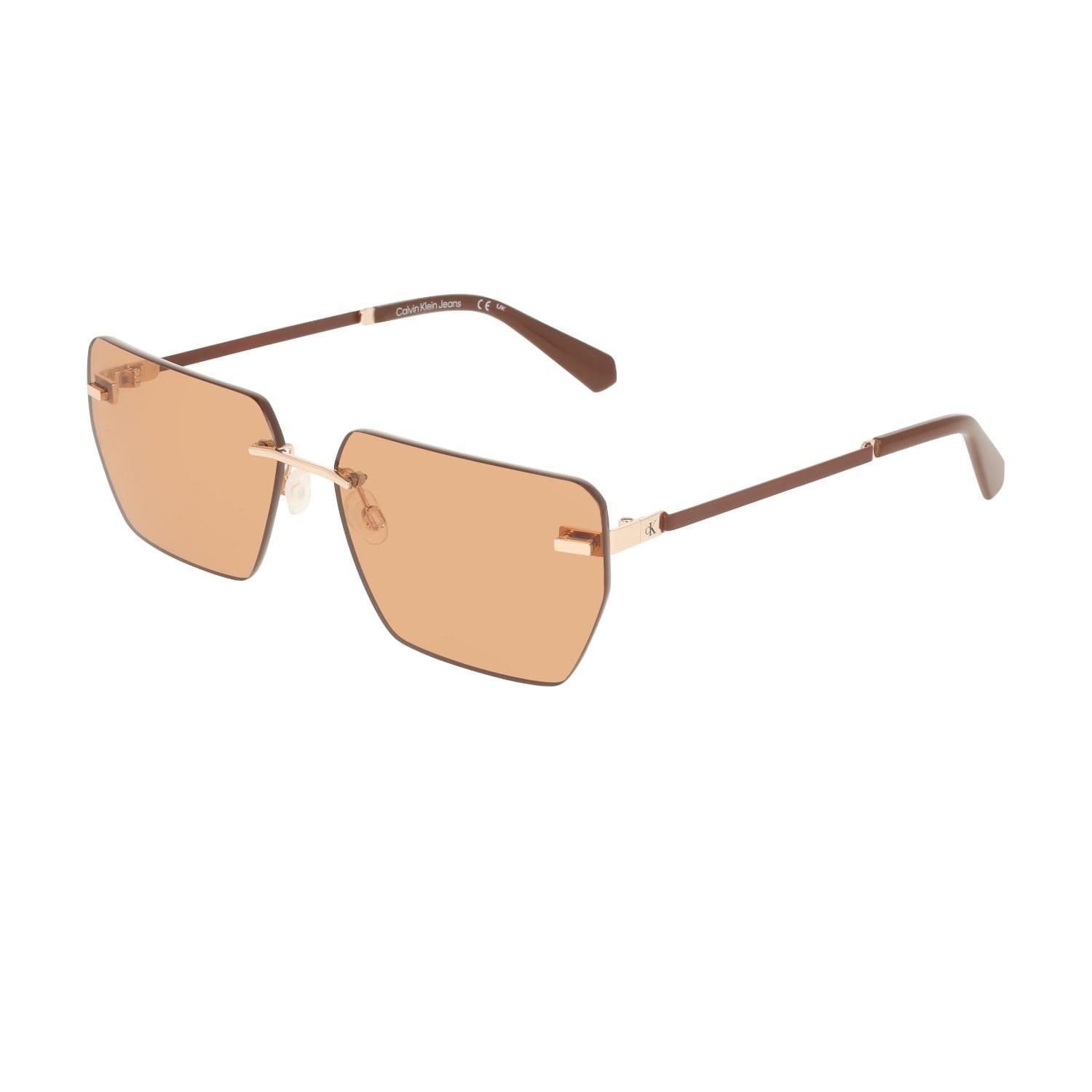 Calvin Klein Jeans CKJ 25207S 721 62 Unisex Geometrik Gold Metal Güneş Gözlüğü
