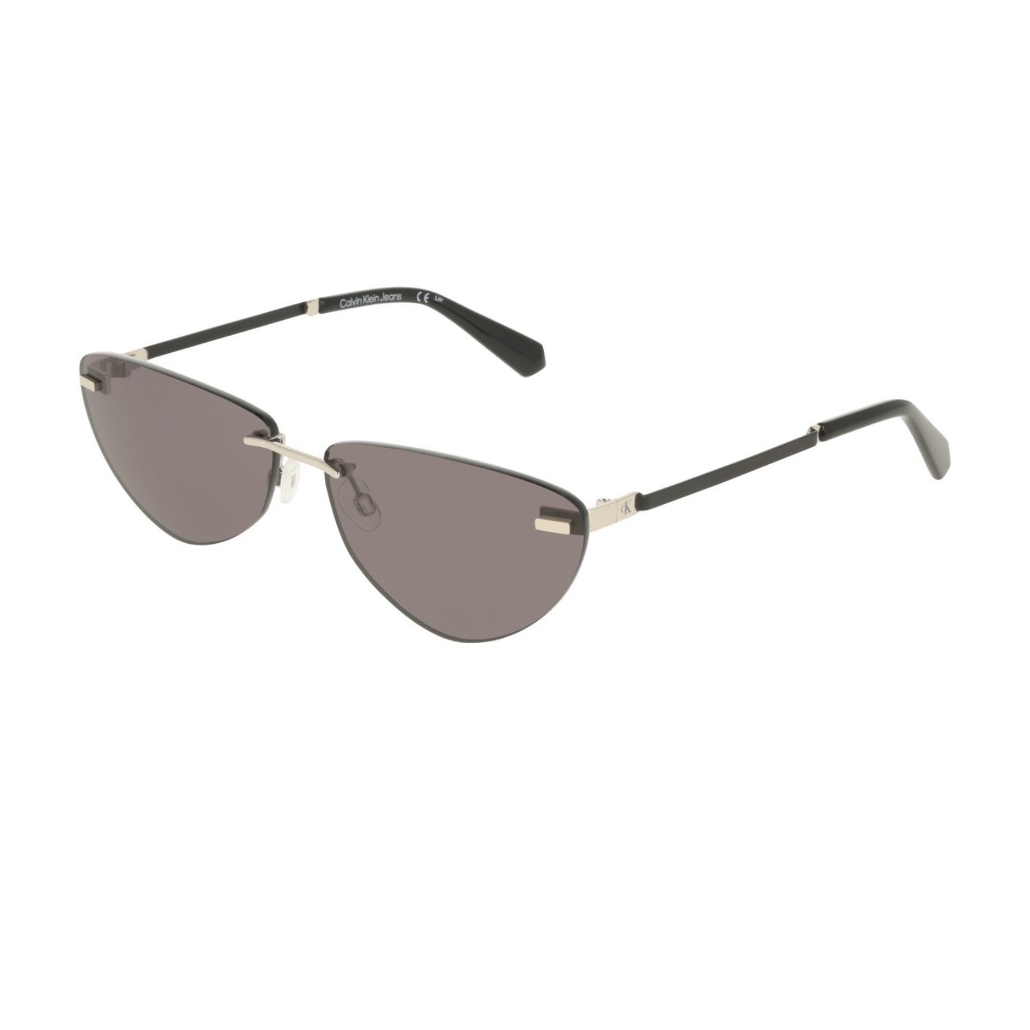 Calvin Klein Jeans CKJ 25208S 043 63 Kadın Cat Eye Gümüş Metal Güneş Gözlüğü