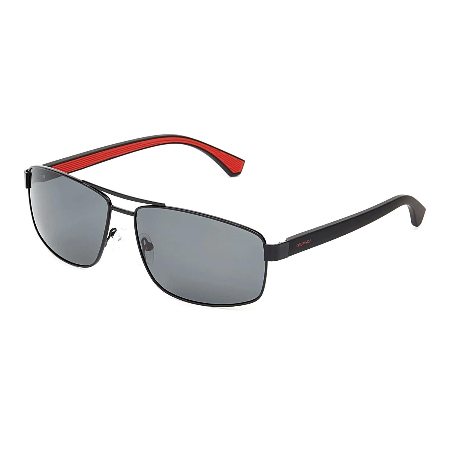 Despada DS 2262 C1 64 Erkek Polarize Dikdörtgen Siyah Metal Güneş Gözlüğü