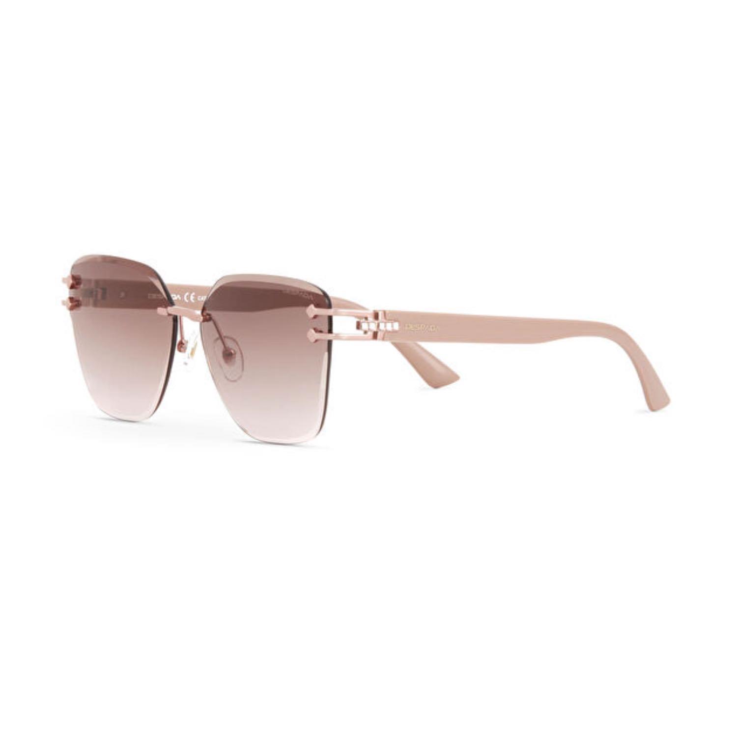 Despada DS 2349 C3 60 Kadın Geometrik Rose Gold Metal Güneş Gözlüğü
