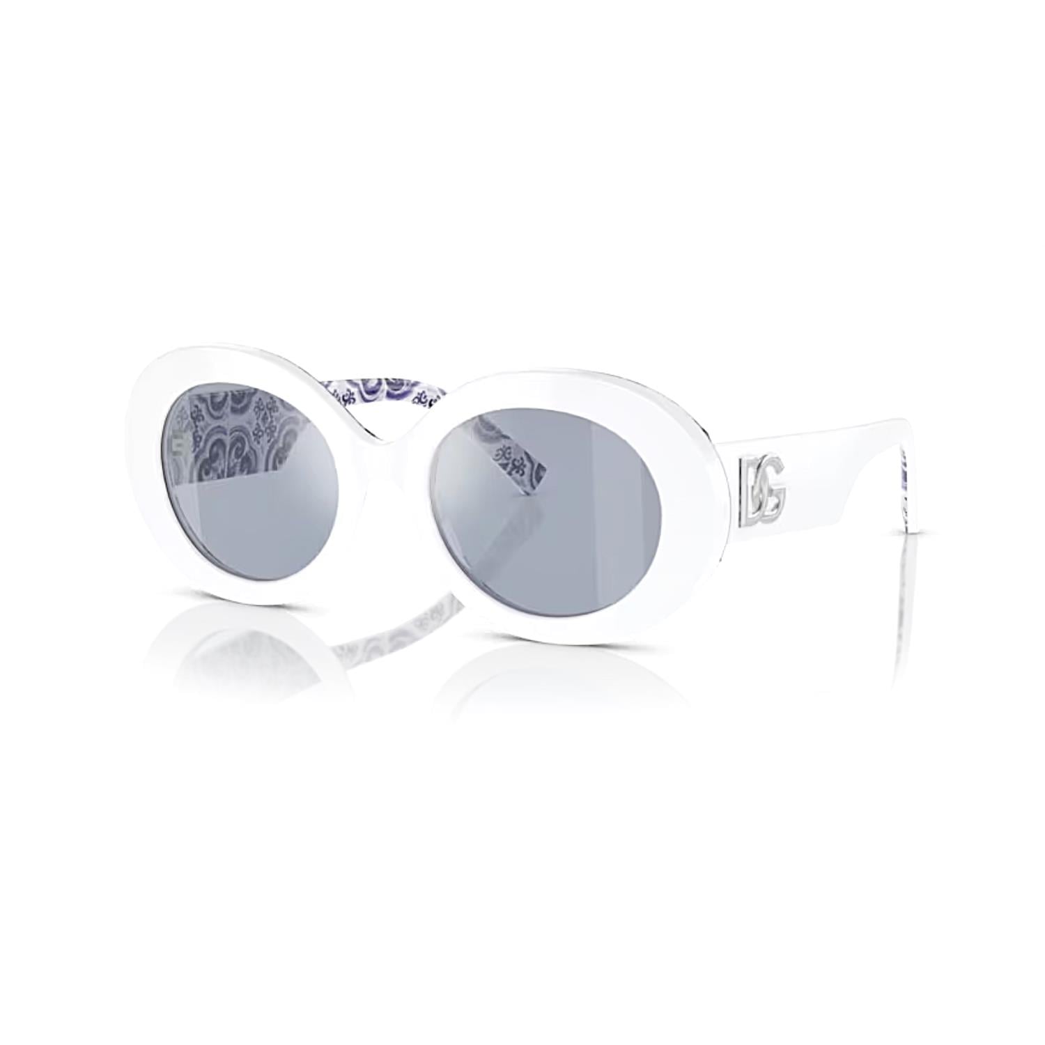 Dolce Gabbana DG 4448 337155 51 Kadın Oval Beyaz Kemik Güneş Gözlüğü
