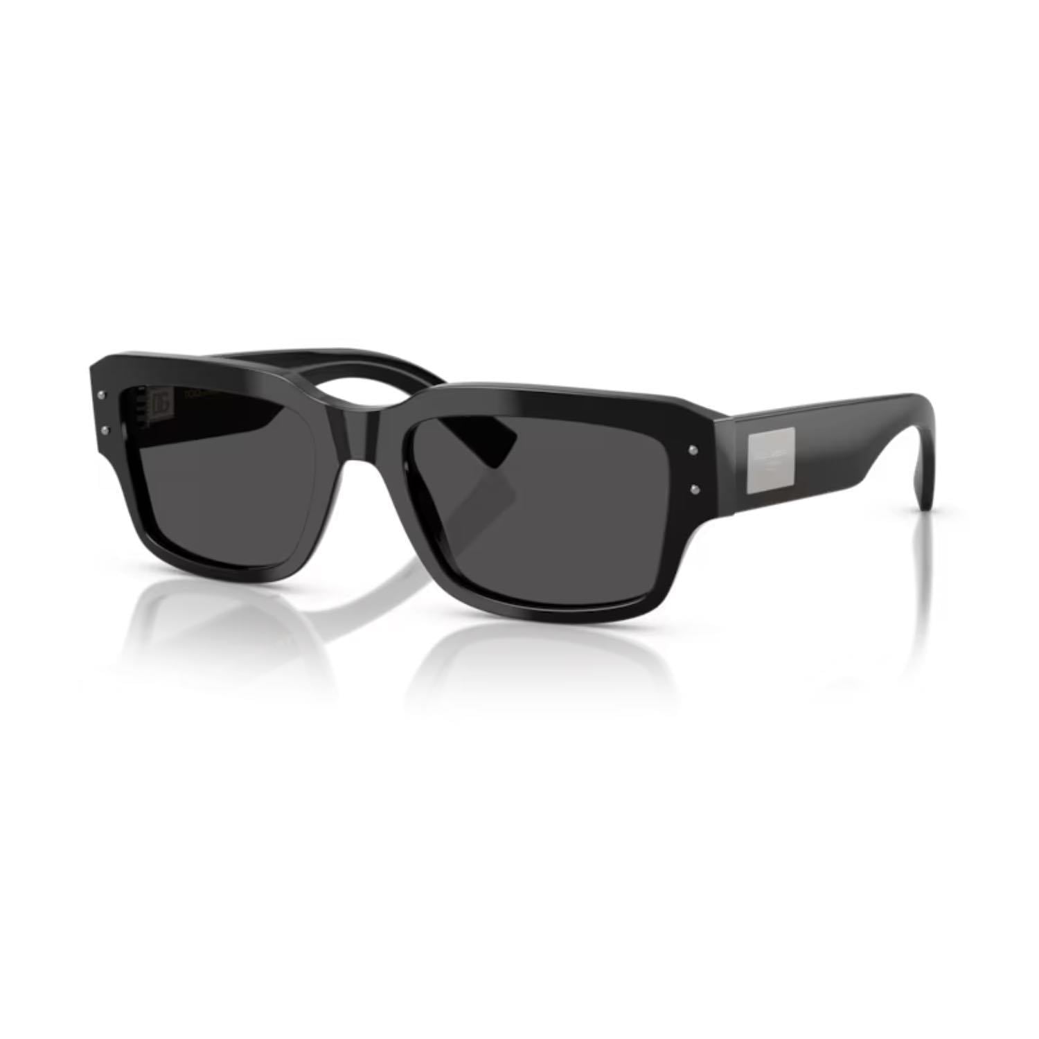 Dolce Gabbana DG 4483 50187 54 Erkek Kare Siyah Kemik Güneş Gözlüğü