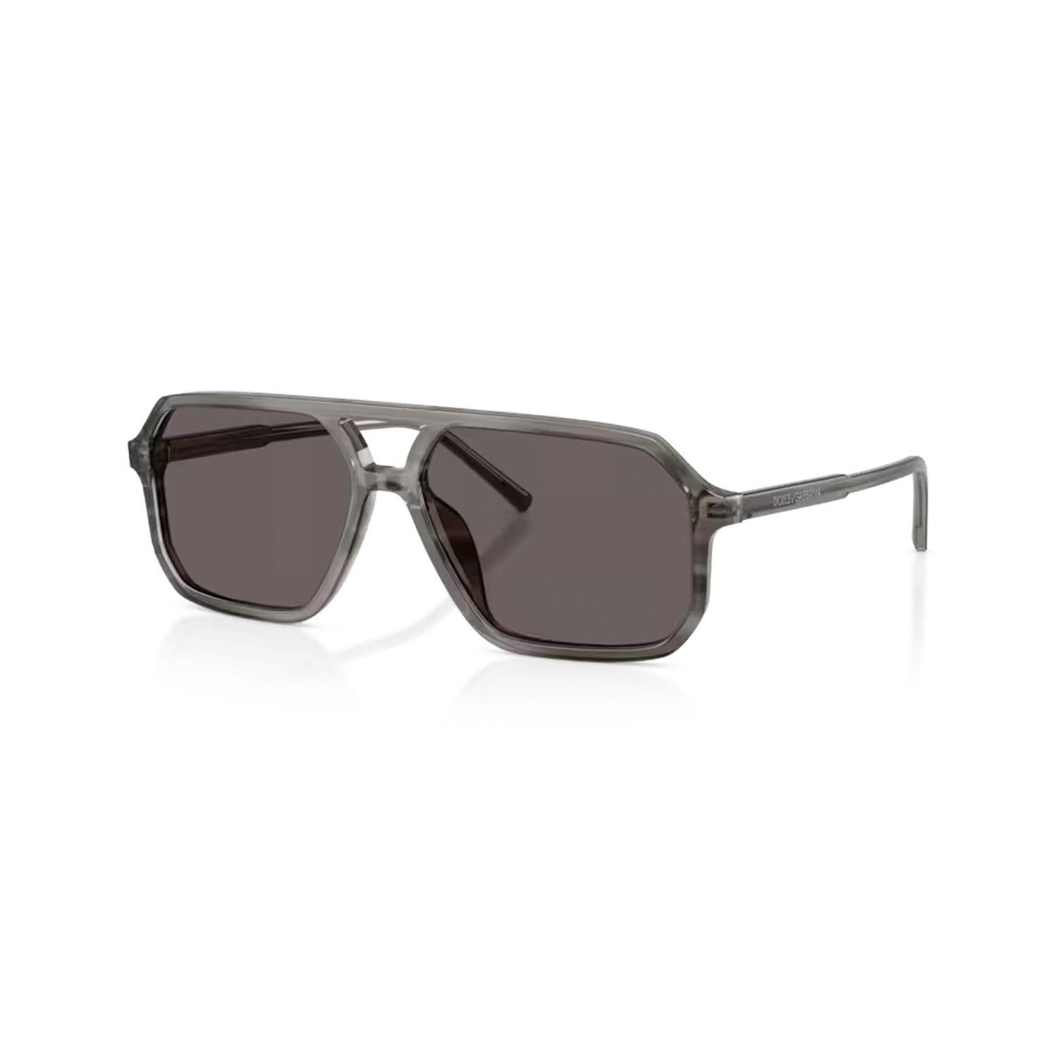Dolce Gabbana DG 4541 347987 59 Erkek Pilot Çizgili Şeffaf Gri Kemik Güneş Gözlüğü