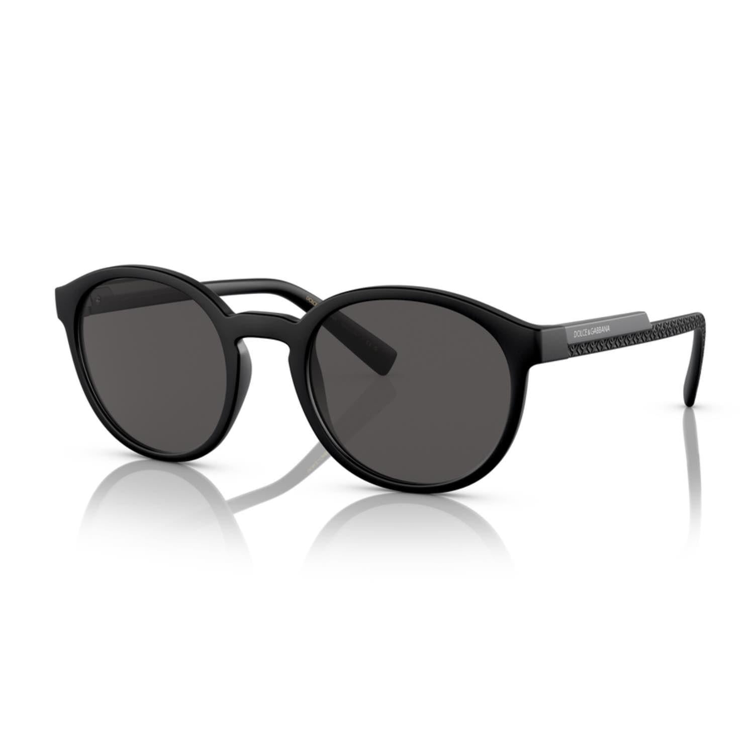Dolce Gabbana DG 6180 252587 53 Unisex Siyah Oval Güneş Gözlüğü