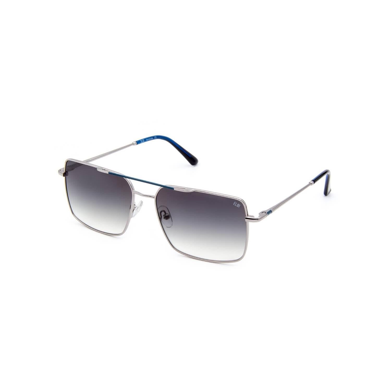 Eloi 4312 02 57 Unisex Dikdörtgen Gri Metal Güneş Gözlüğü
