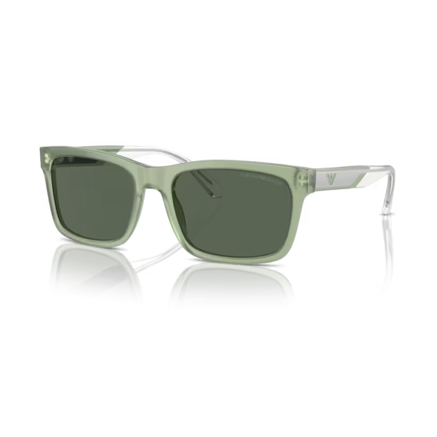 Emporio Armani EA 4224 609471 57 Erkek Dikdörtgen Yeşil Kemik Güneş Gözlüğü