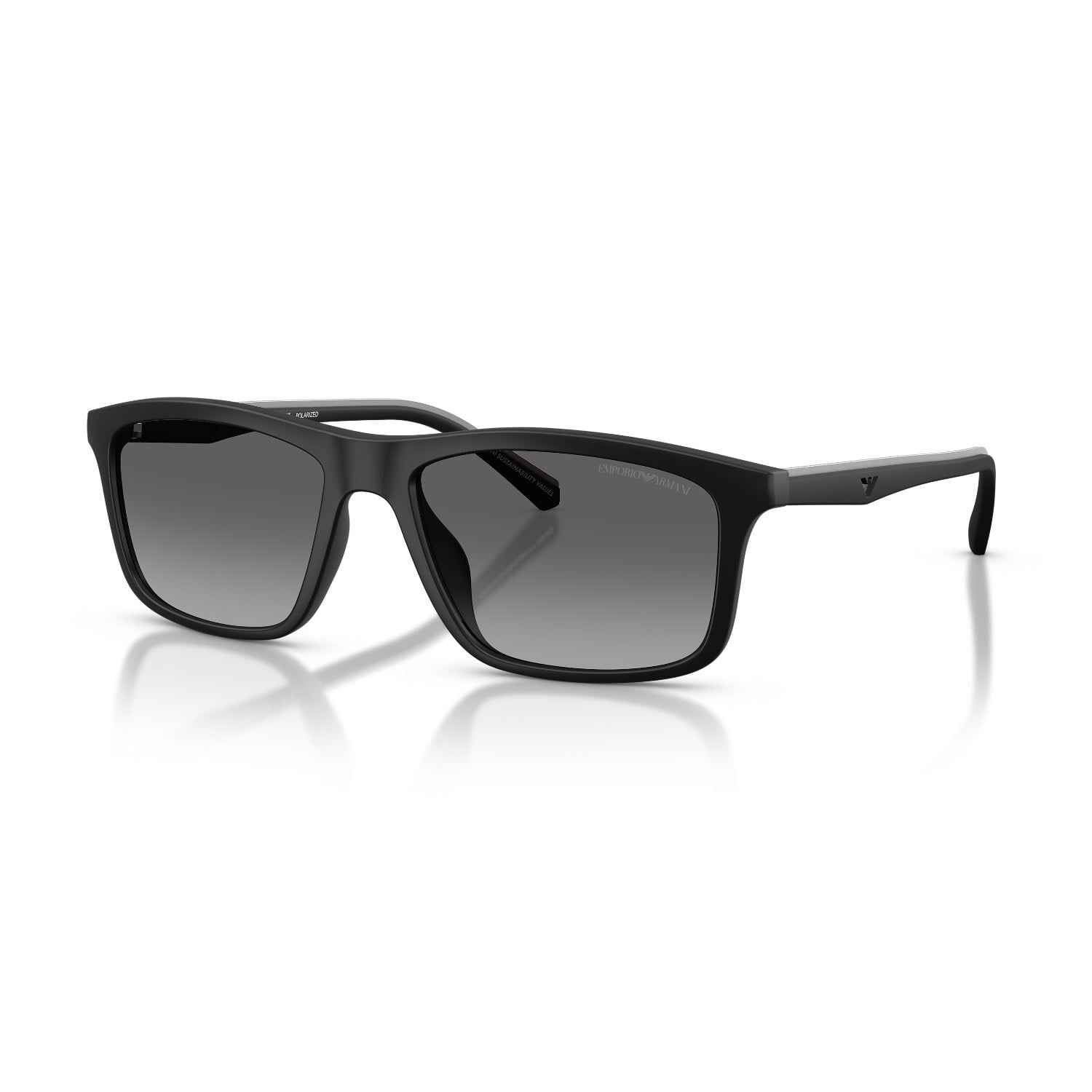 Emporio Armani EA 4257U 500181 57 Erkek Polarize Yastık Siyah Kemik Güneş Gözlüğü