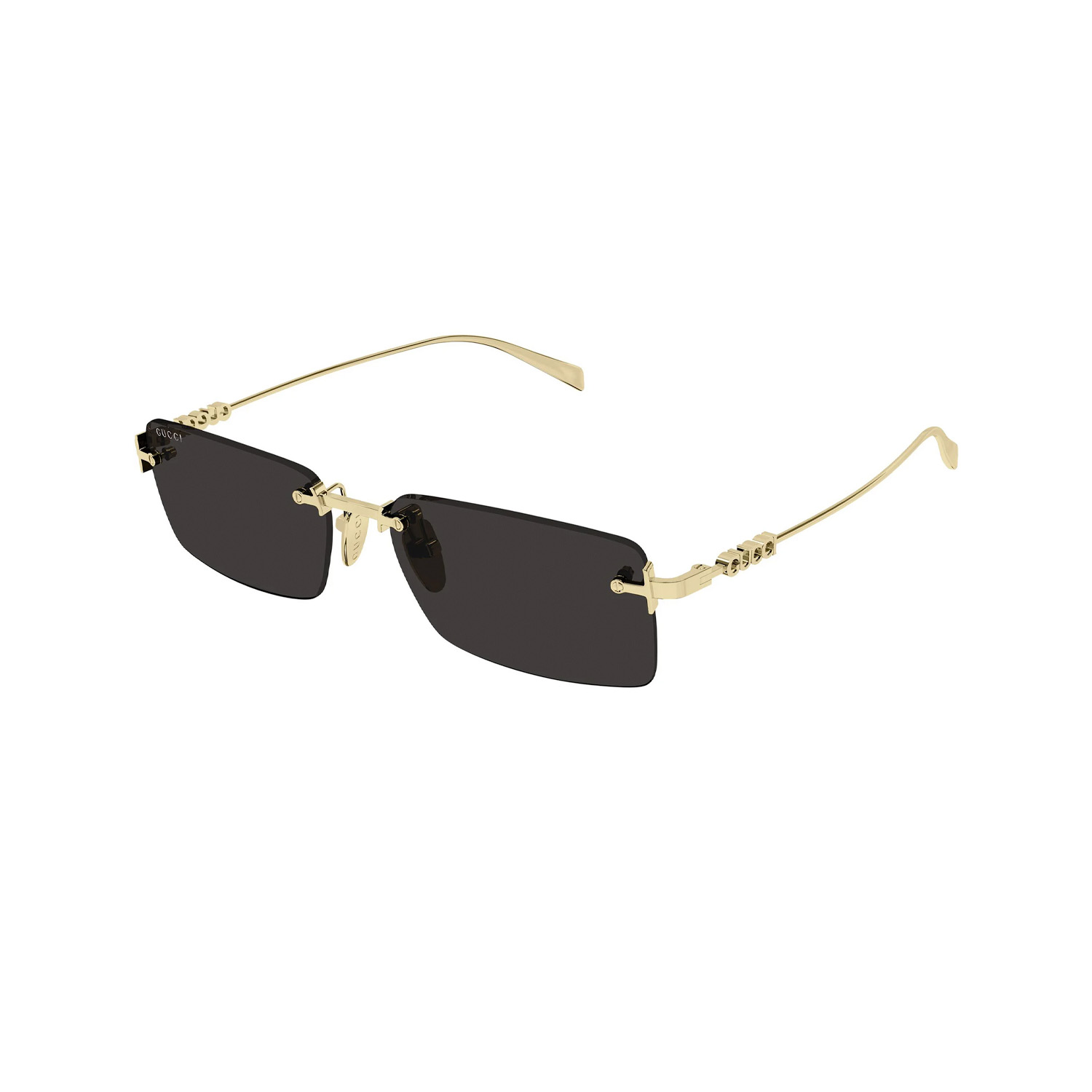 GG1941S 001 56 Unisex Dikdörtgen Gold Metal Güneş Gözlüğü