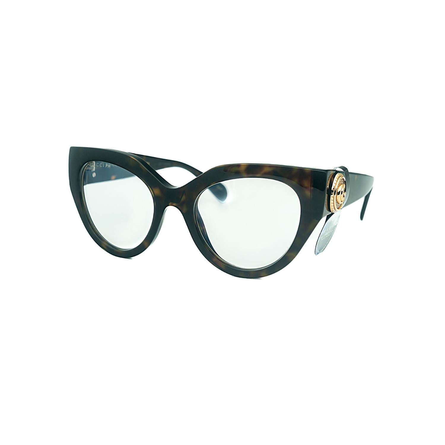 Gucci 1408S 005 52 Kadın Cat Eye Kırçıllı Kahverengi Mavi Işık Korumalı Kemik Güneş Gözlüğü