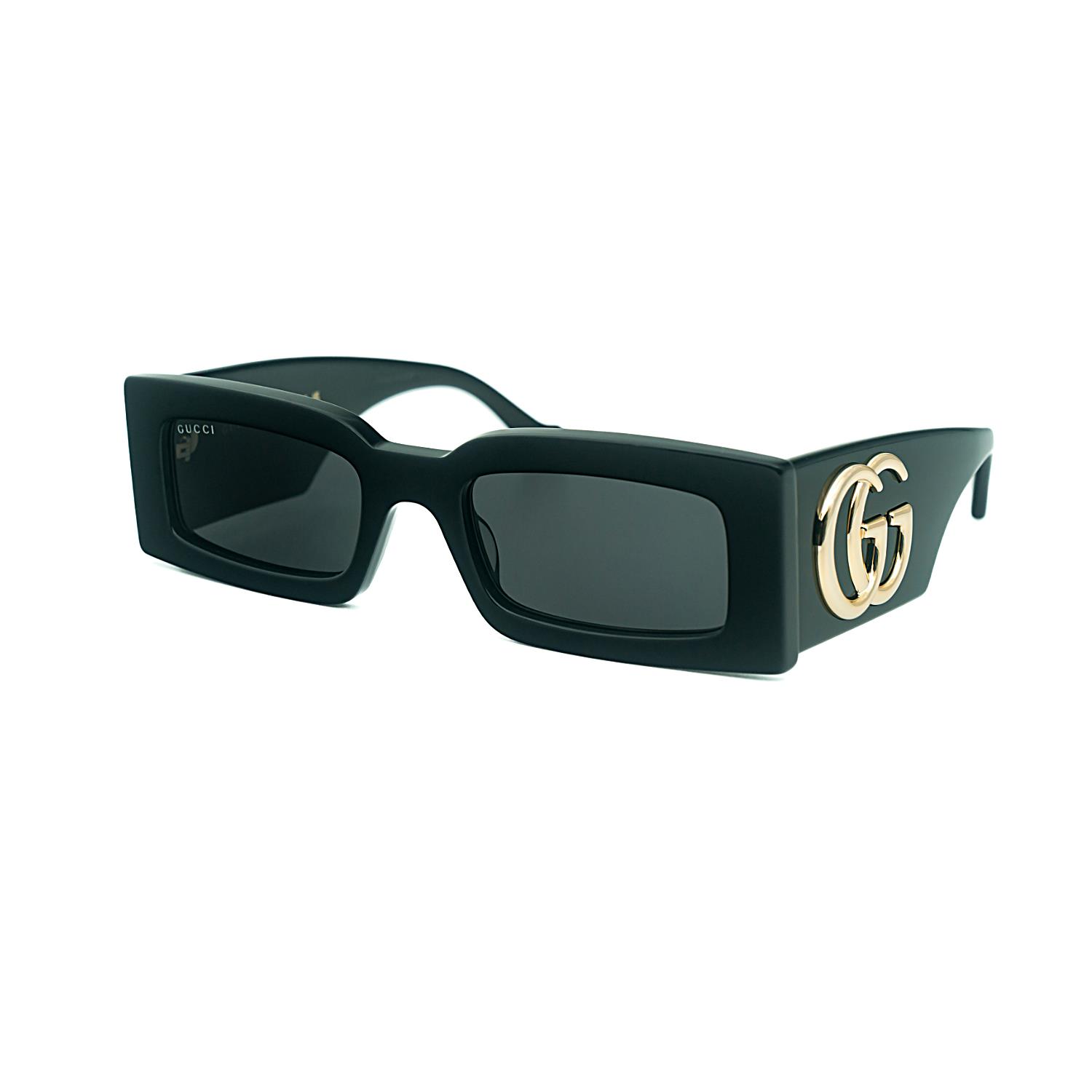 Gucci GG 1425S 001 53 Kadın Siyah Dikdörtgen Kemik Güneş Gözlüğü