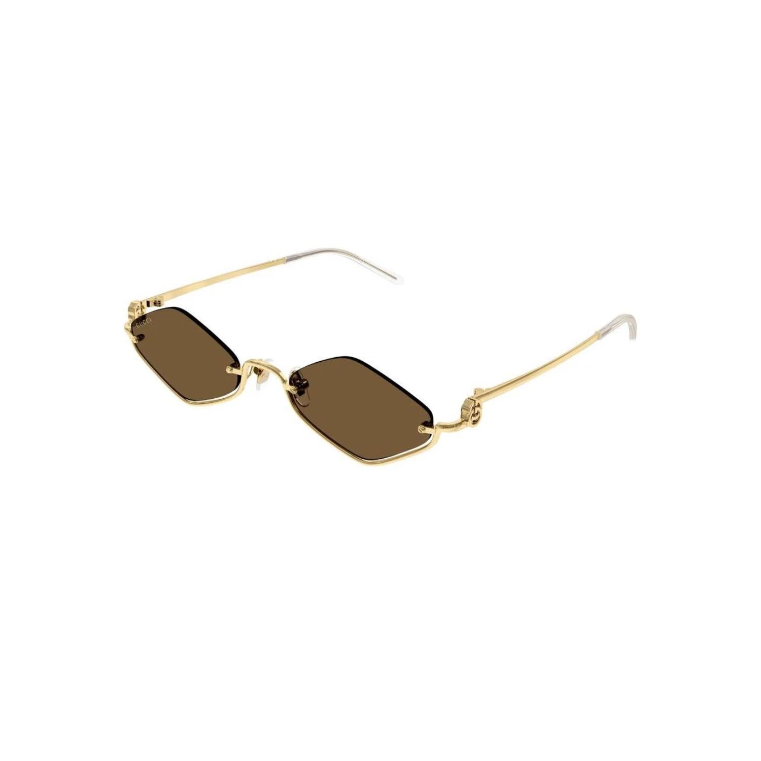 Gucci GG 1604S 002 53 Kadın Geometrik Gold Metal Güneş Gözlüğü