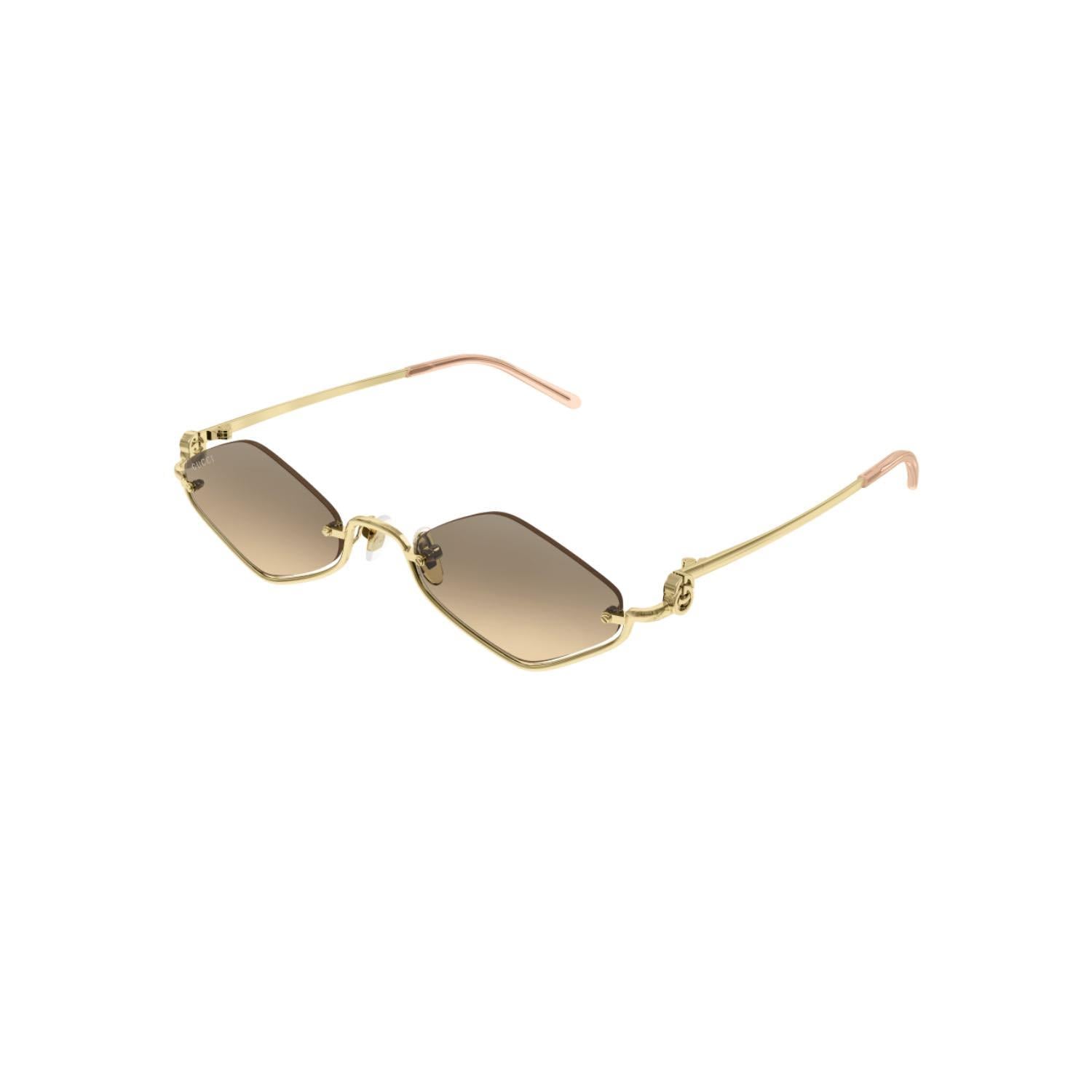 Gucci GG 1604S 003 53 Kadın Geometrik Gold Metal Güneş Gözlüğü