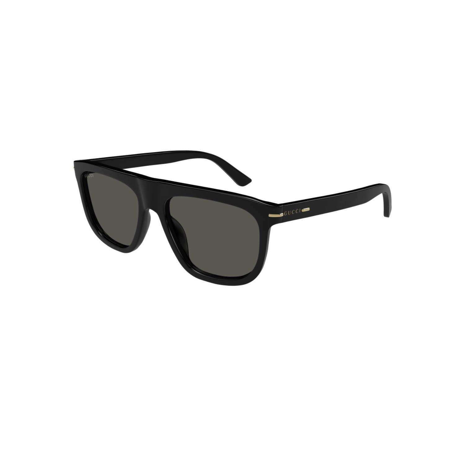 Gucci GG 1726S 001 56 Unisex Oval Siyah Kemik Güneş Gözlüğü