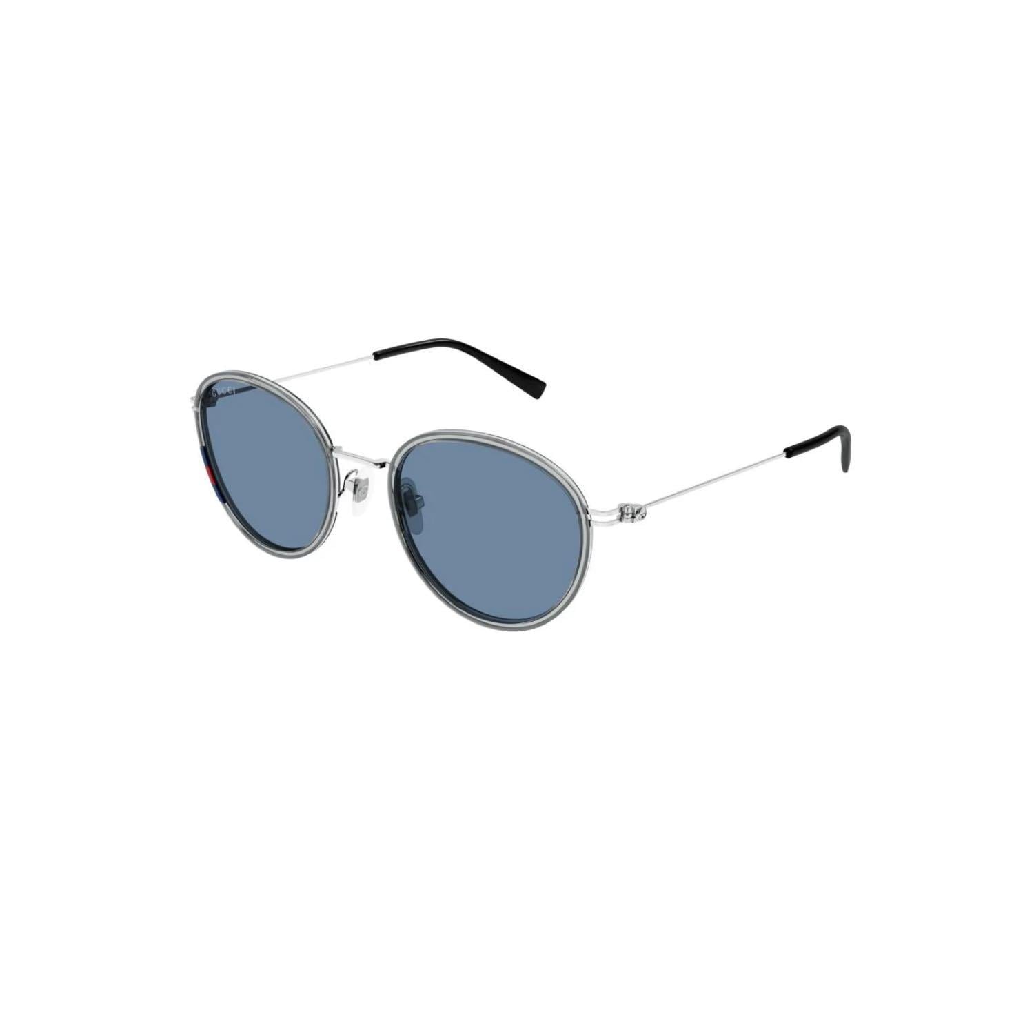 Gucci GG 1849S 003 51 Unisex Oval Gri Metal Güneş Gözlüğü