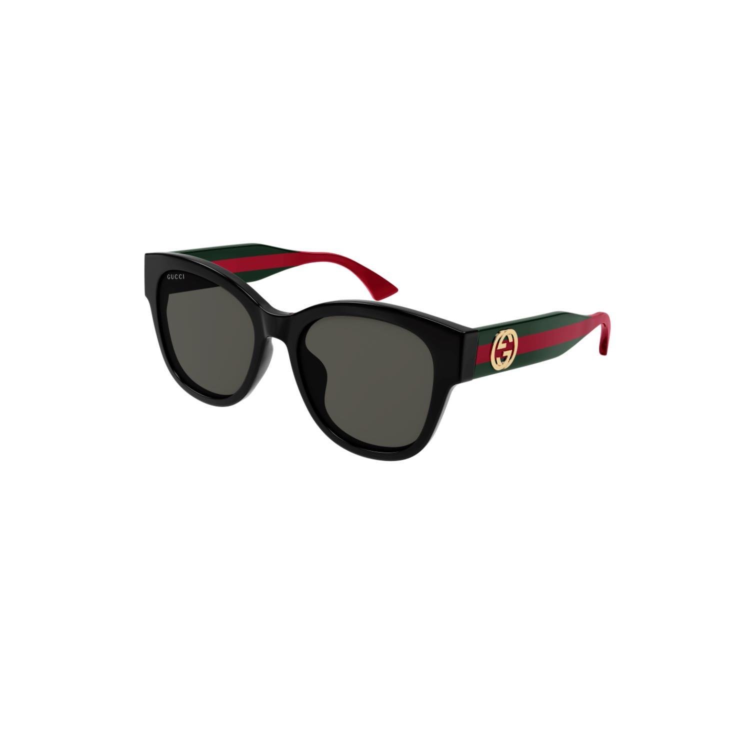 Gucci GG 1866SK 001 56 Unisex Geometrik Siyah Kemik Güneş Gözlüğü