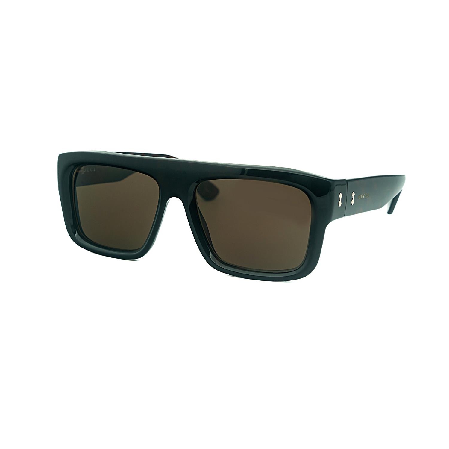 Gucii GG 1461S 002 55 Unisex Kare Siyah Kemik Güneş Gözlüğü