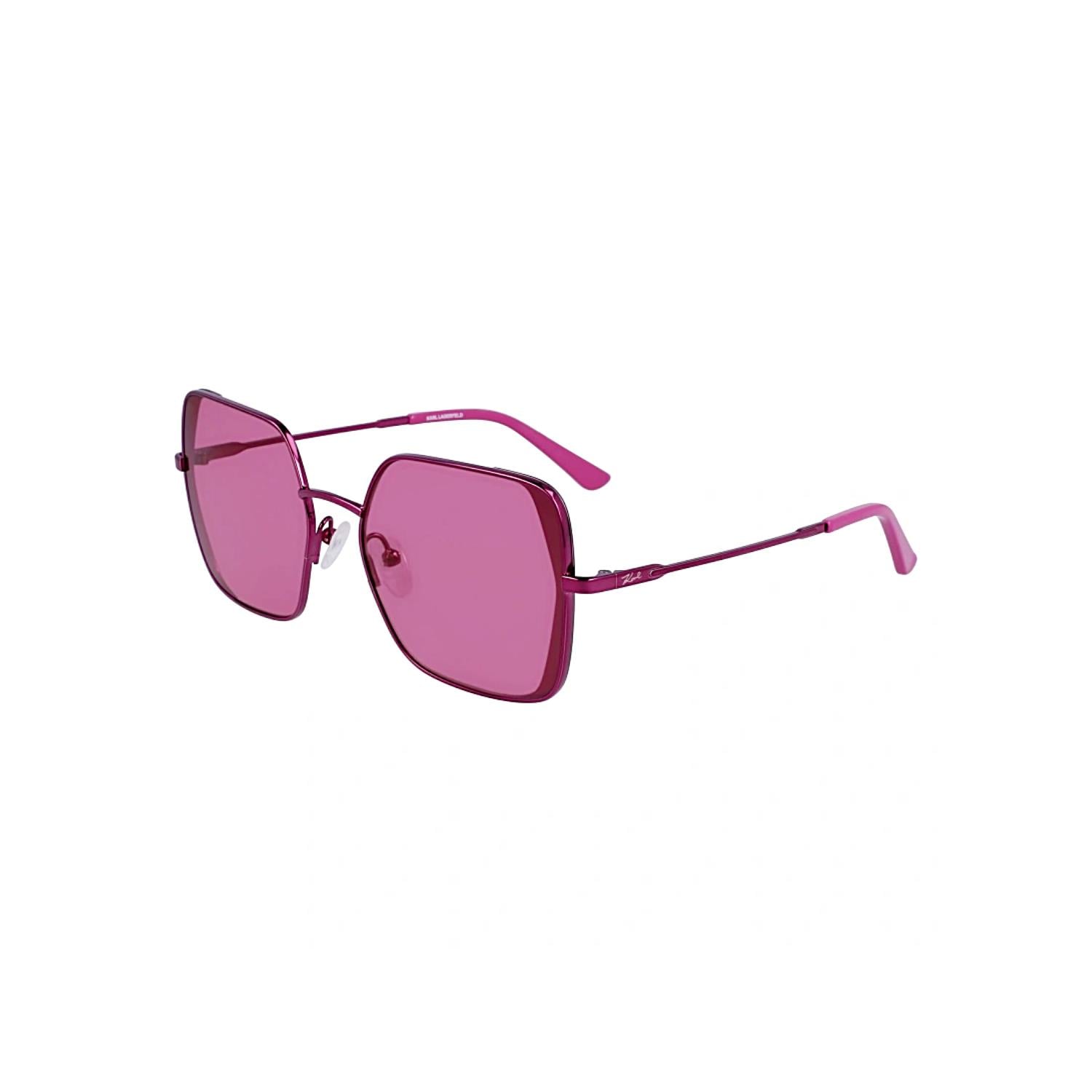 Karl Lagerfeld KL 340S 650 56 Kadın Kare Pembe Metal Güneş Gözlüğü