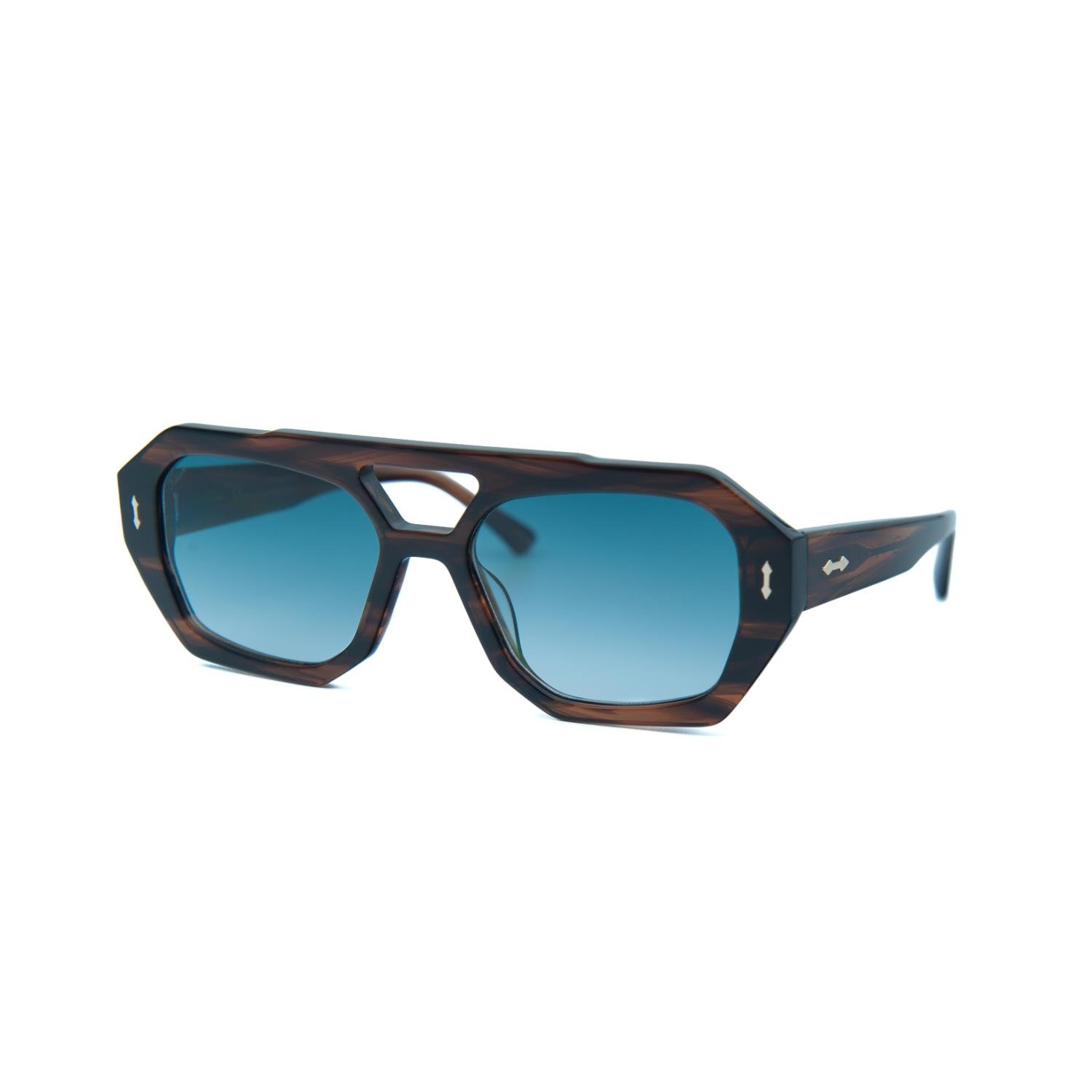 KILIAN LARA C2 B4 53 Unisex Geometrik Kahverengi Kemik Güneş Gözlüğü