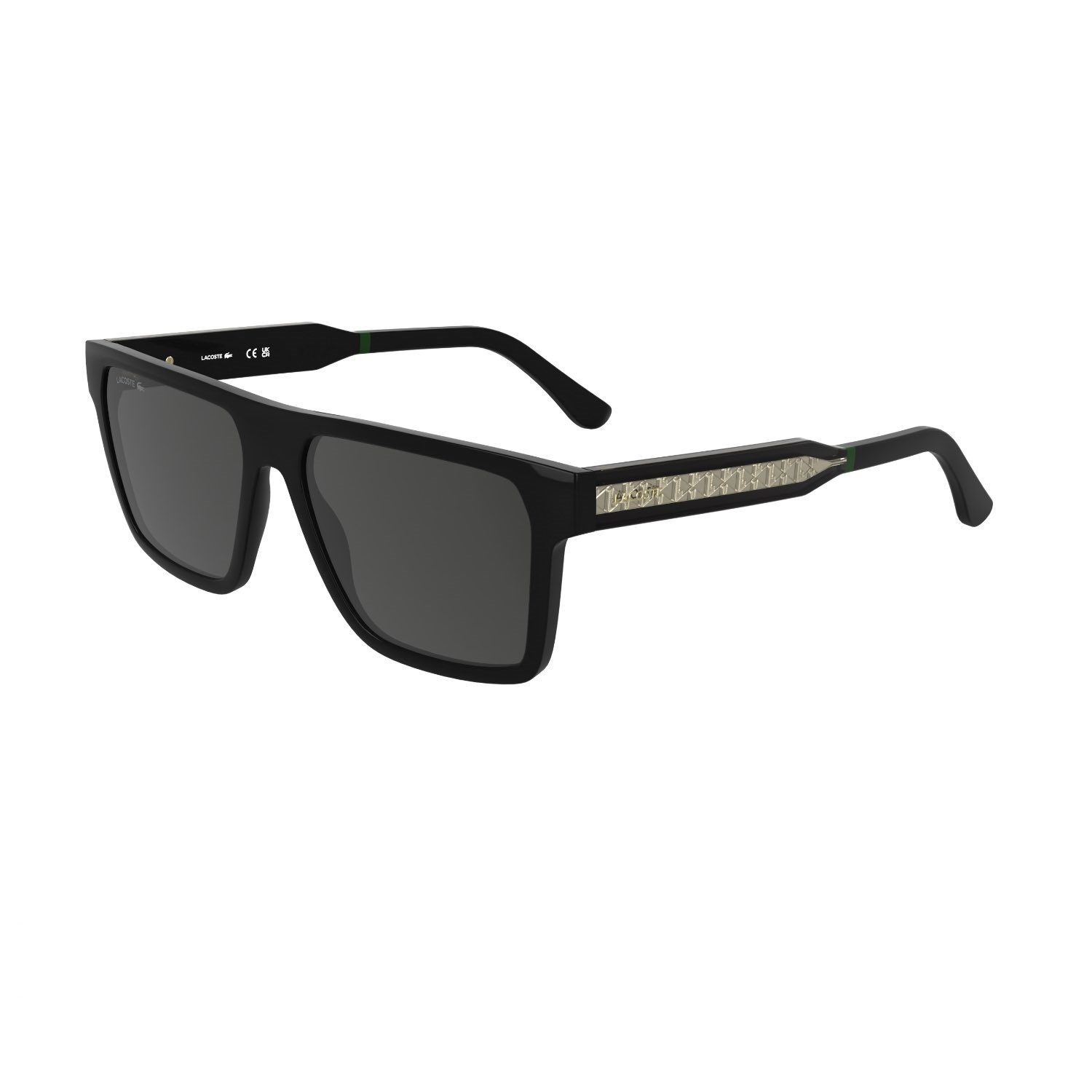 Lacoste L 6059S 001 56 Unisex Dikdörtgen Siyah Kemik Güneş Gözlüğü