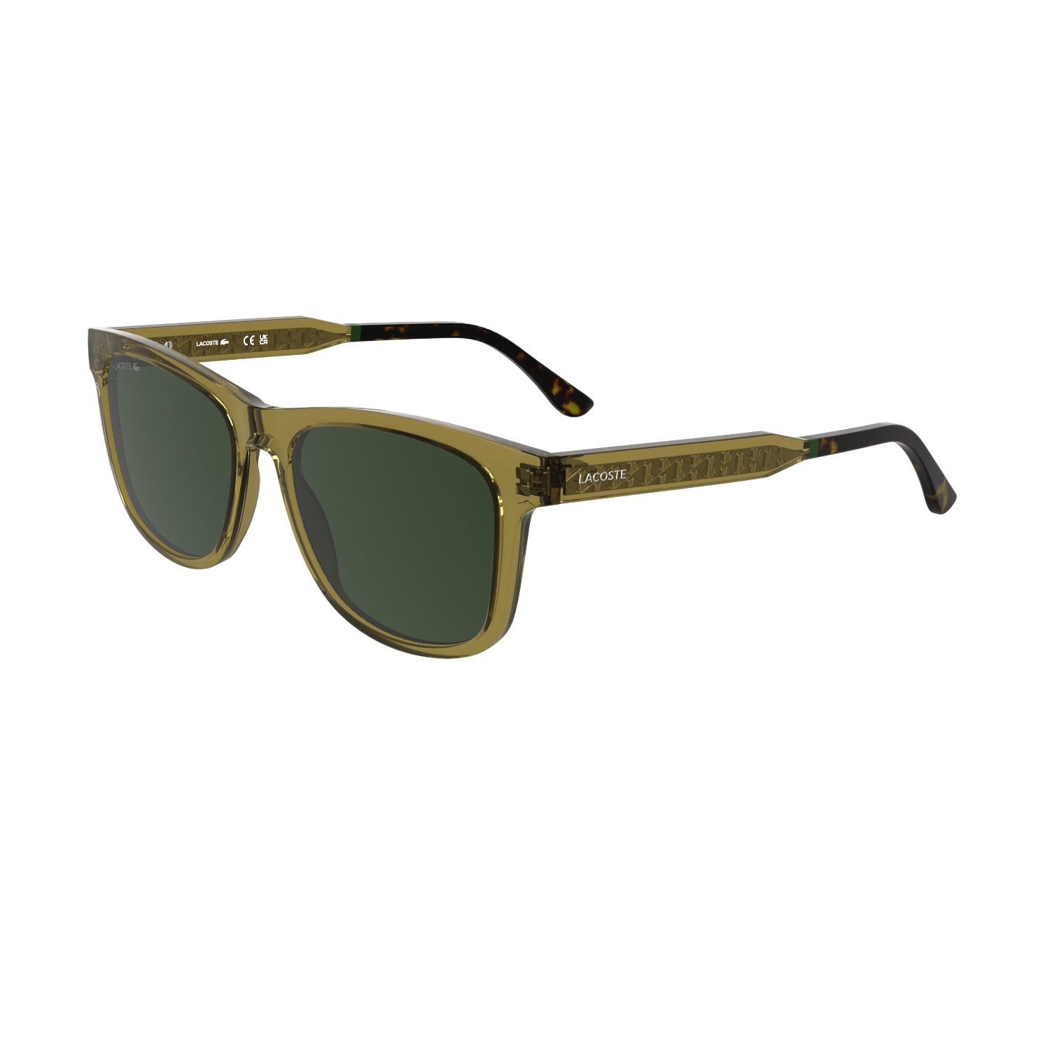 Lacoste L 6060S 264 54 Unisex Dikdörtgen Şeffaf Sarı Kemik Güneş Gözlüğü