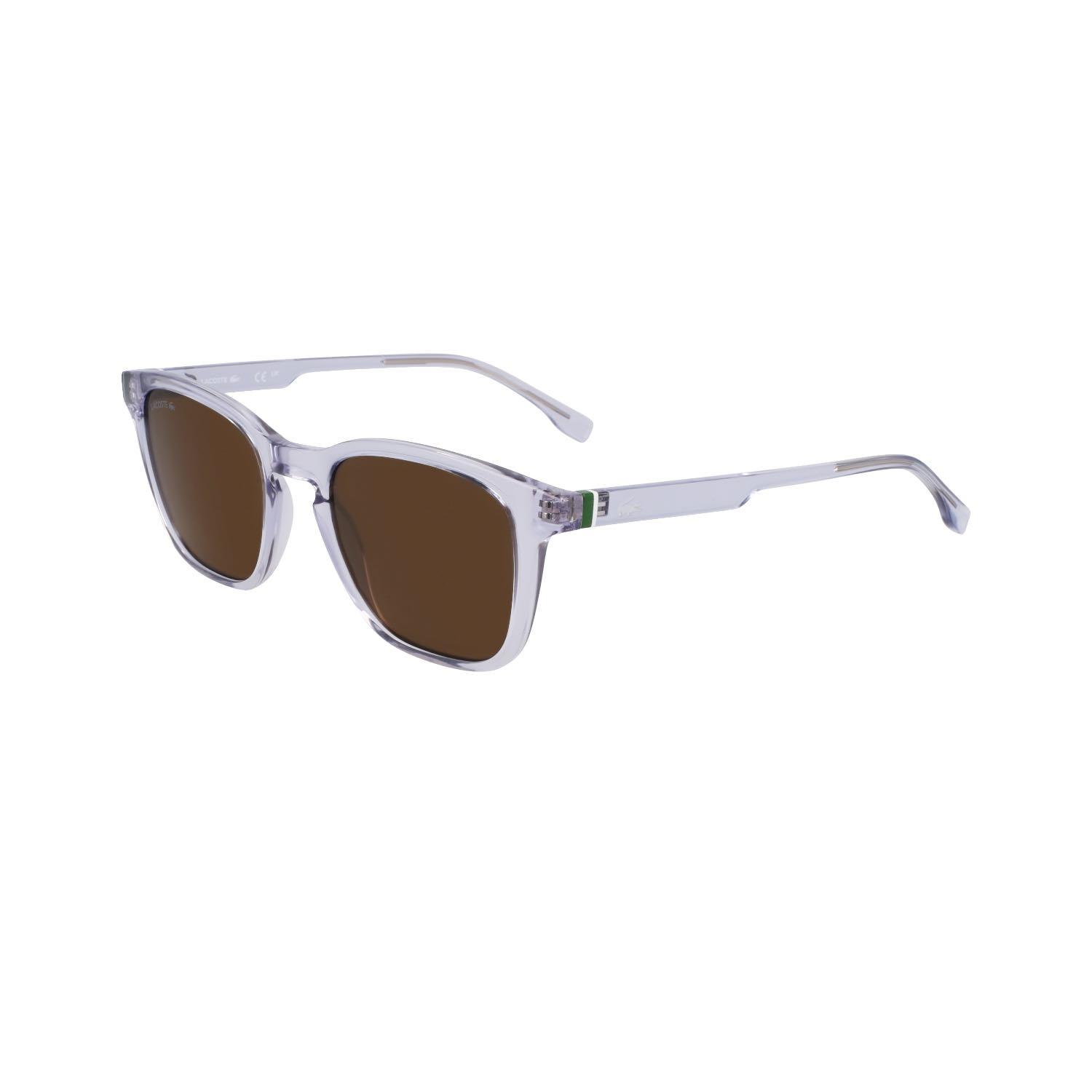 Lacoste L6040S 035 51 Unisex Oval Şeffaf Gri Kemik Güneş Gözlüğü