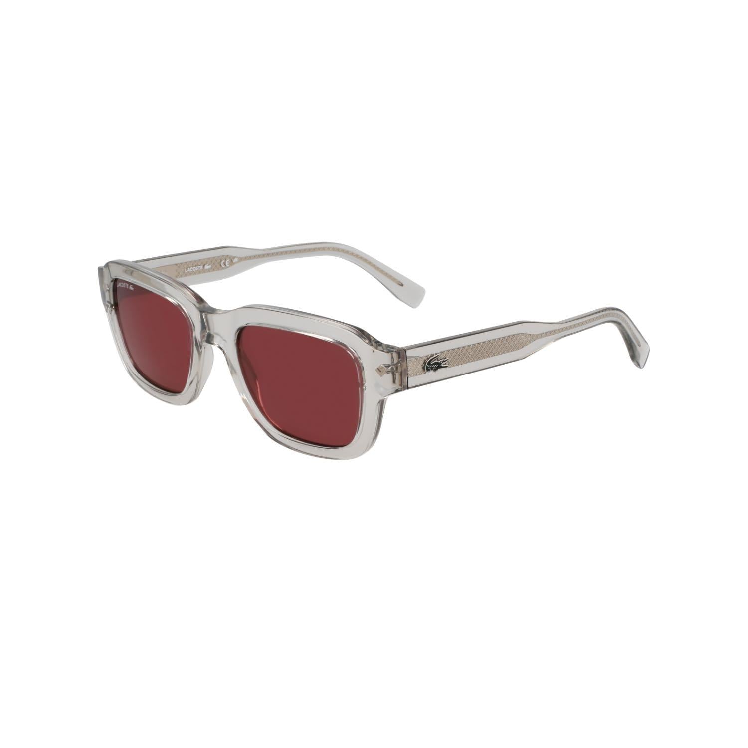 Lacoste L6048S 038 51 Unisex Kare Şeffaf Kemik Güneş Gözlüğü