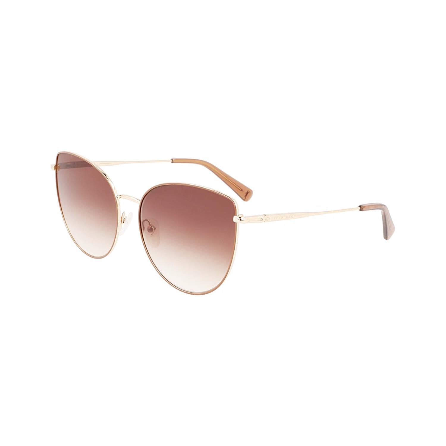 Longchamp LO158S 721 60 Kadın Gold Metal Cat Eye Güneş Gözlüğü