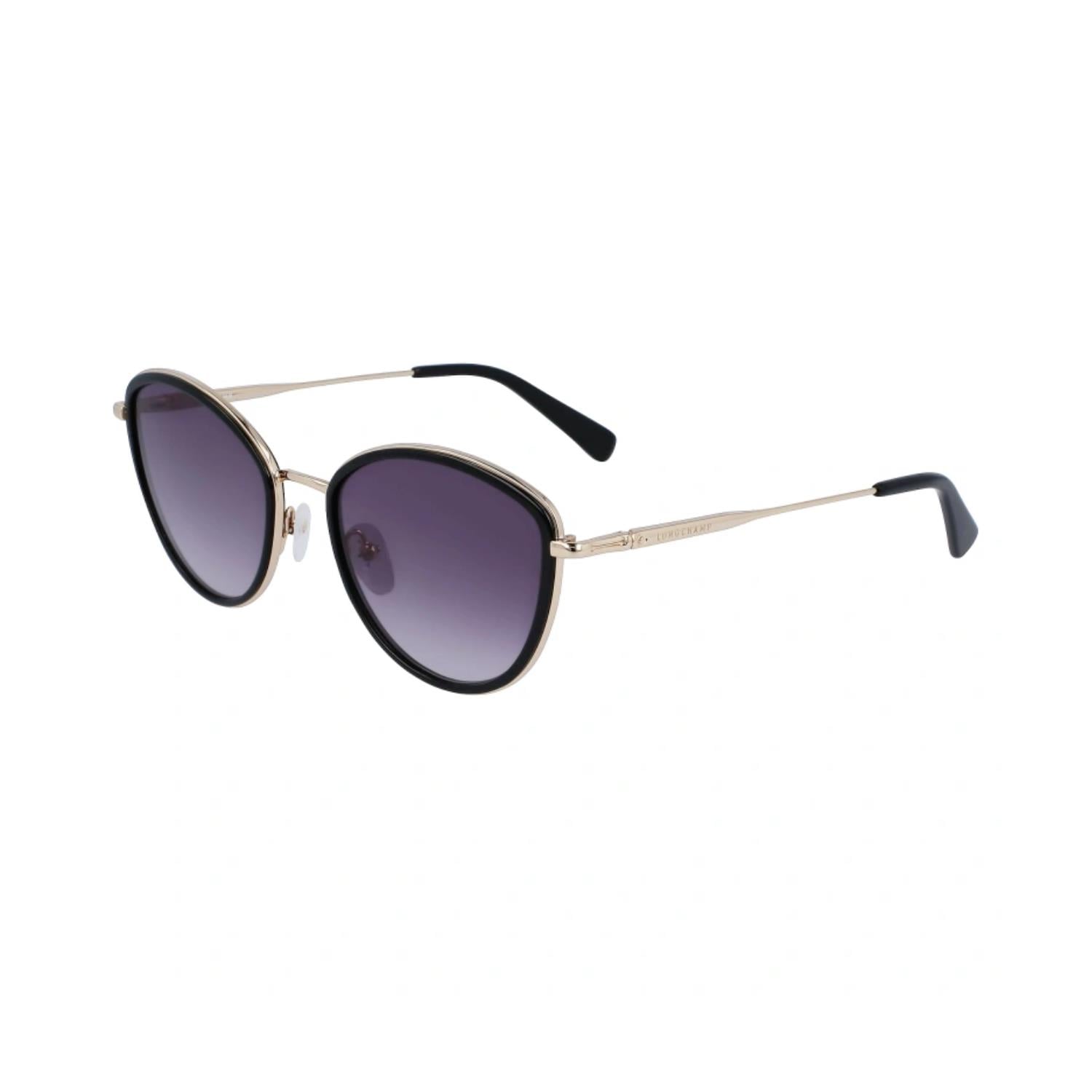 Longchamp LO170S 728 54 Kadın Cat Eye Gold Siyah Metal Güneş Gözlüğü