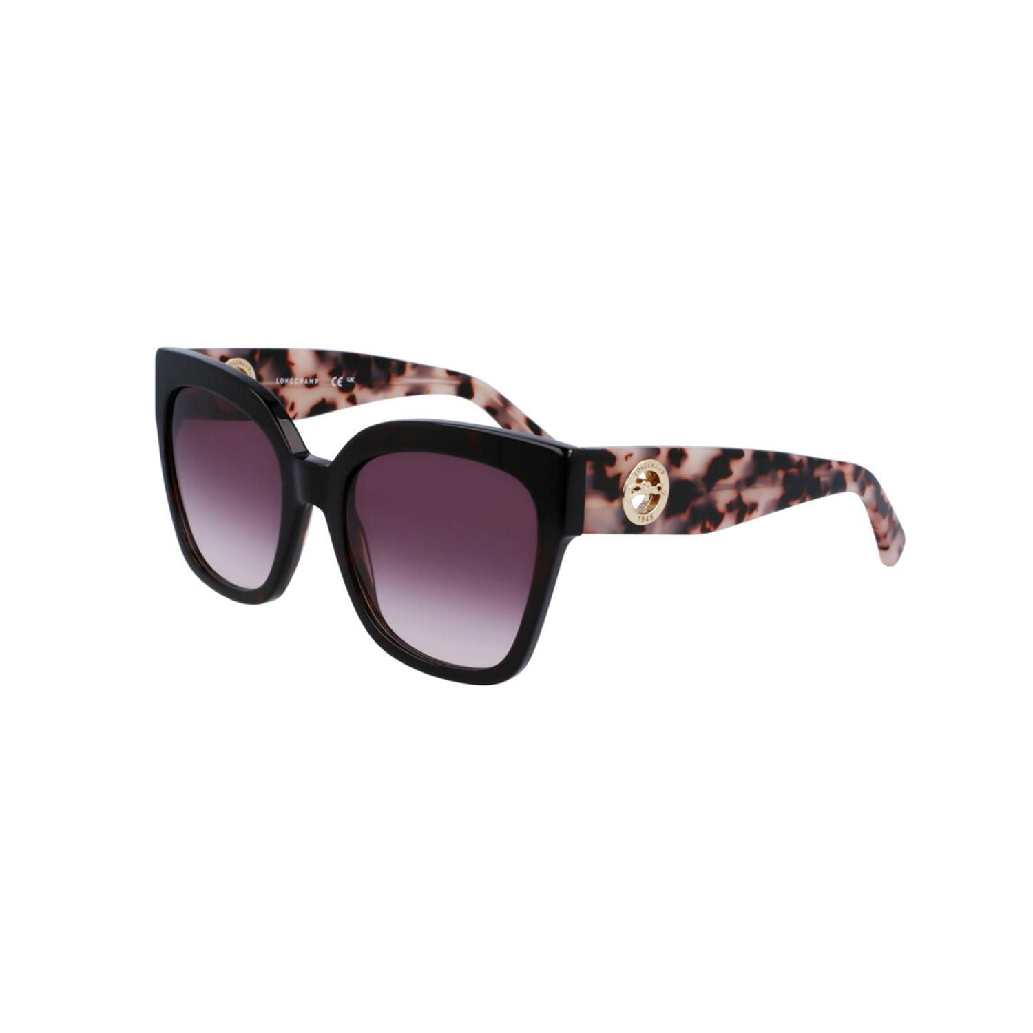 Longchamp LO717S 242 55 Kadın Cat Eye Kırçıllı Kahverengi Kemik Güneş Gözlüğü 