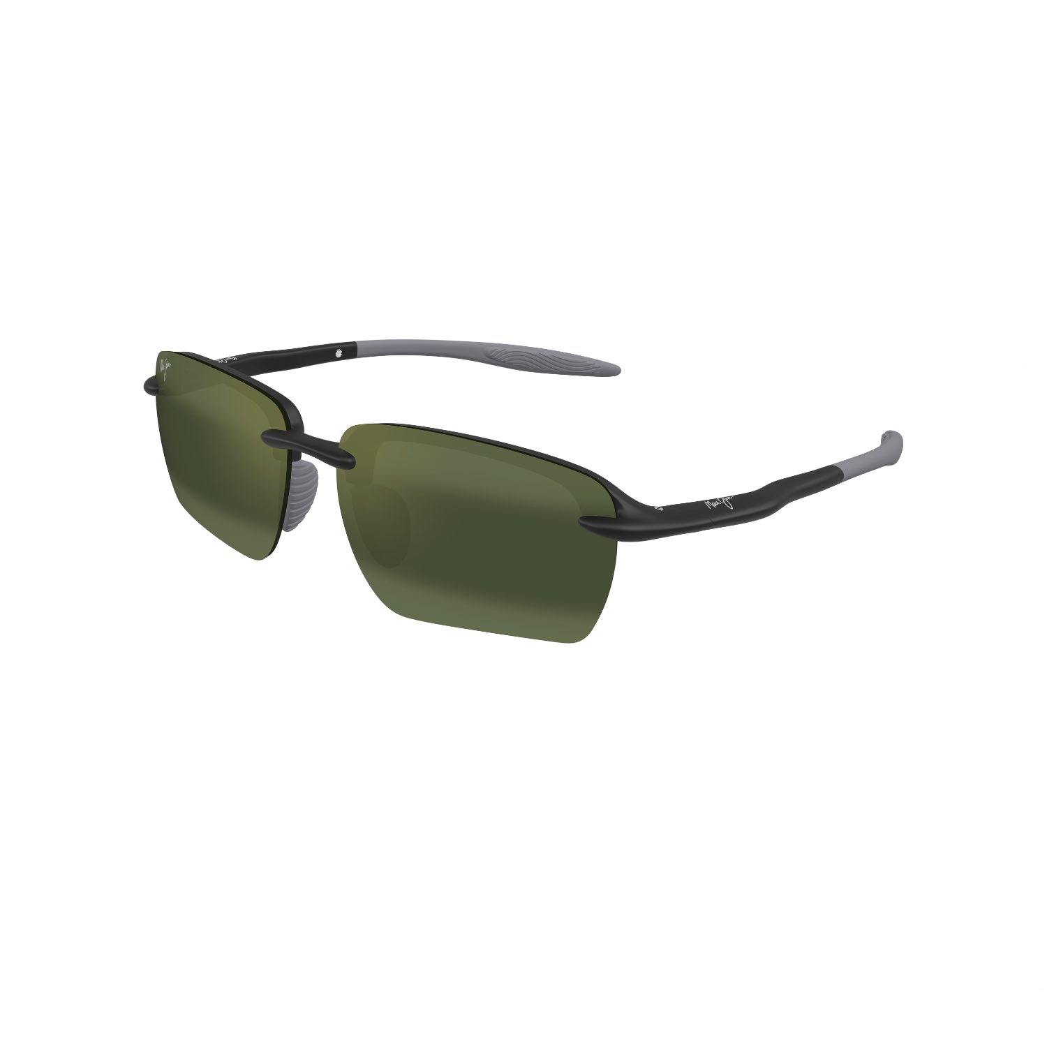 Maui Jim MJ 0337SA 00102 60 Erkek Polarize Dikdörtgen Siyah Kemik Güneş Gözlüğü