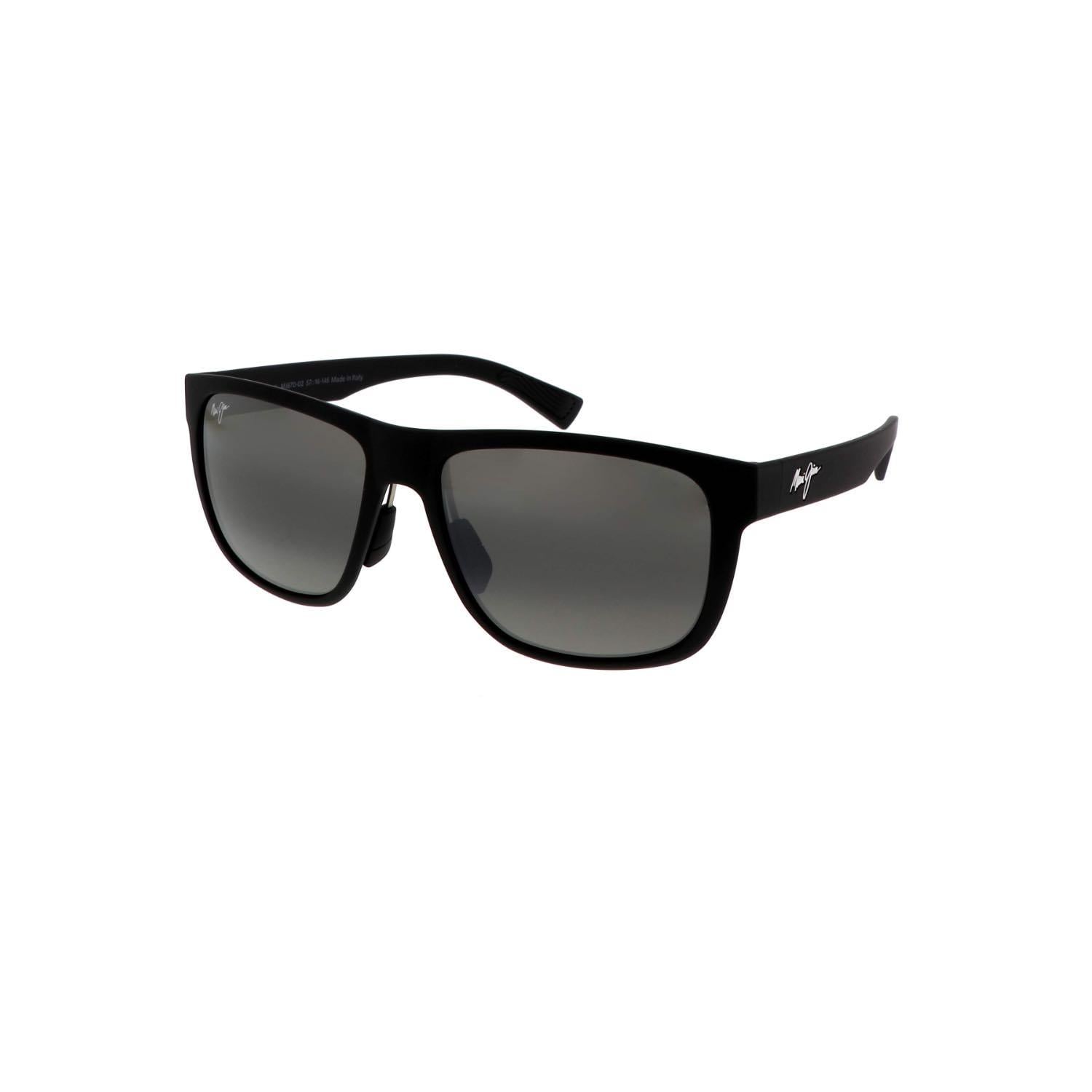 Maui Jim MJ 0670S 001 02 57 Polarize Erkek Kare Siyah Kemik Güneş Gözlüğü