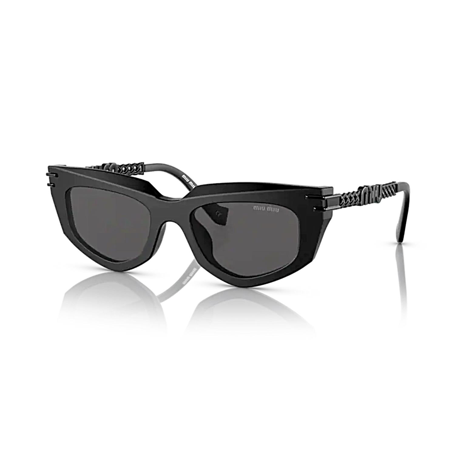 Miu Miu 12WS 1B05S0 51 Kadın Siyah Cat Eye Kemik Güneş Gözlüğü