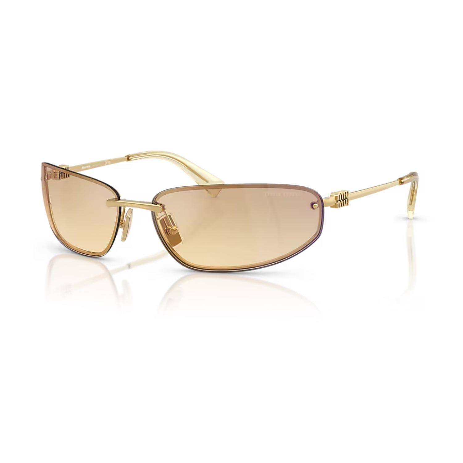 MIU MIU A50S 5AK7R1 68 Kadın Yastık Gold Metal Güneş Gözlüğü