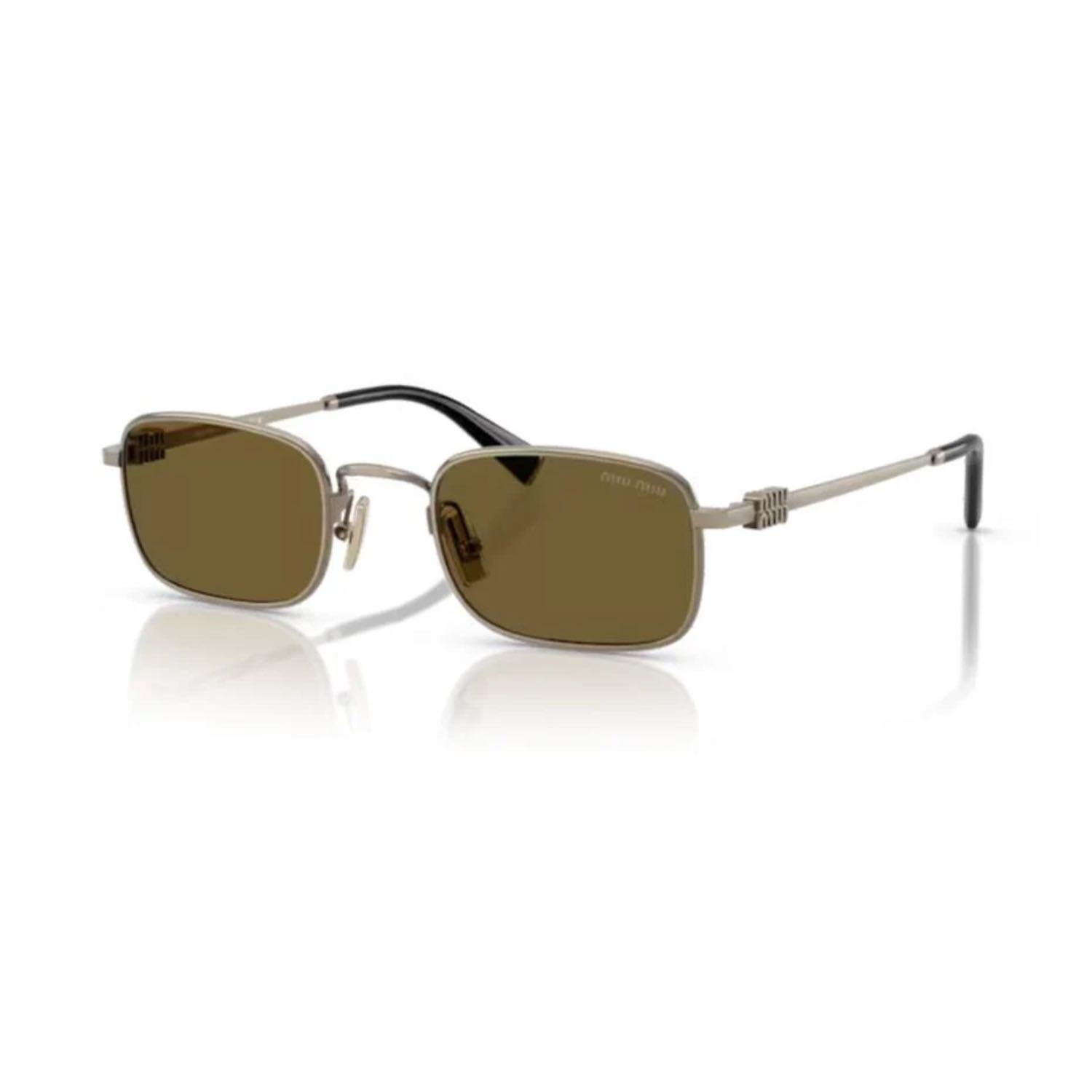 MIU MIU A53S 26C09Z 49 Unisex Kare Gri Metal Güneş Gözlüğü