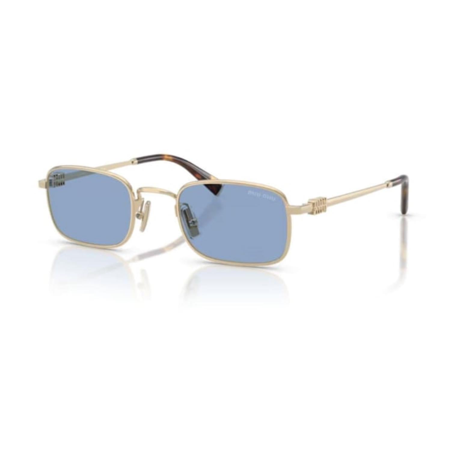 MIU MIU A53S ZVN60O 49 Kadın Kare Gold Metal Güneş Gözlüğü