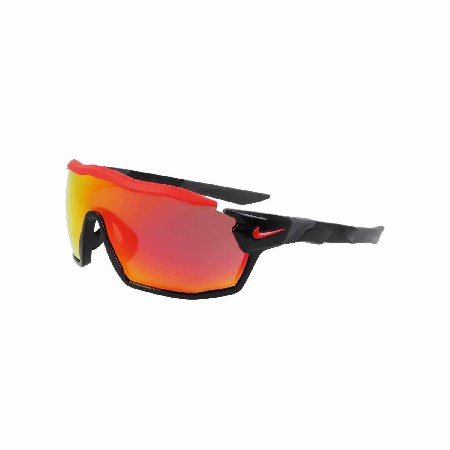 NİKE NIKE SHOW X RUSH M DZ7370 010 58 Outdoor Aynalı Geometrik Parlak Siyah Güneş Gözlüğü