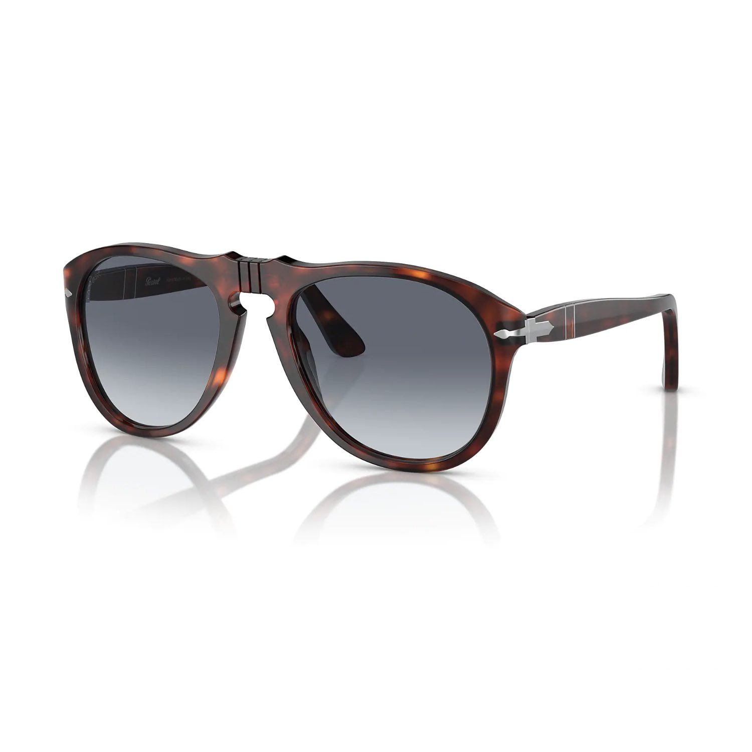 Persol PO 0649 2486 54 Erkek Pilot Degrade Kırçıllı Kahverengi Kemik Güneş Gözlüğü