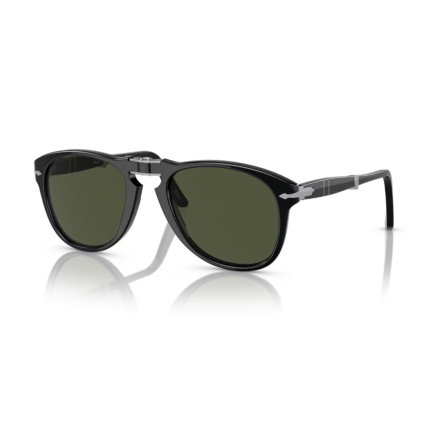 Persol PO 0714 9531 54 Erkek Pilot Siyah Katlanabilir Kemik Güneş Gözlüğü